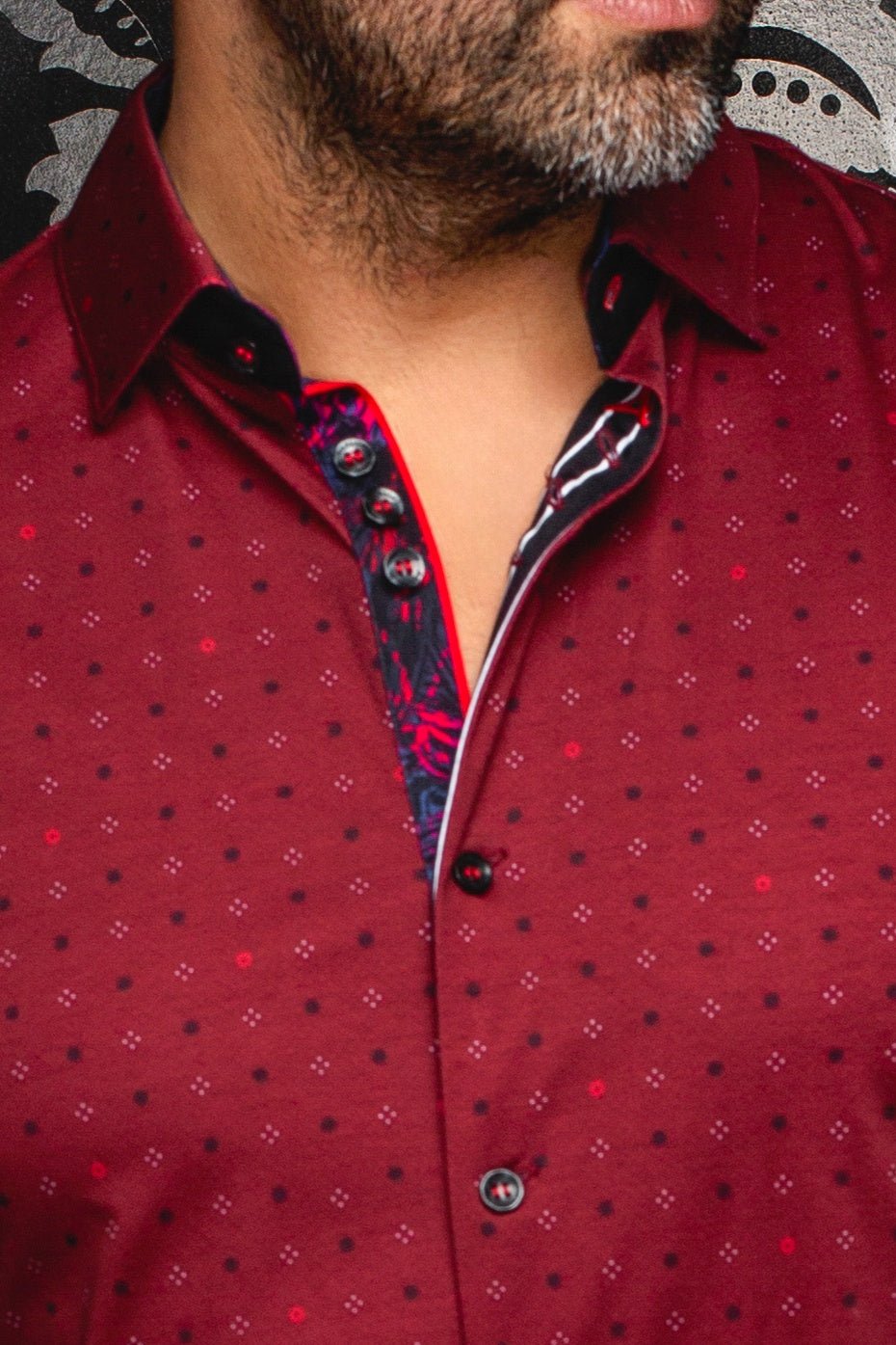 CHEMISE | CLYDE, Burgundy - AU NOIR