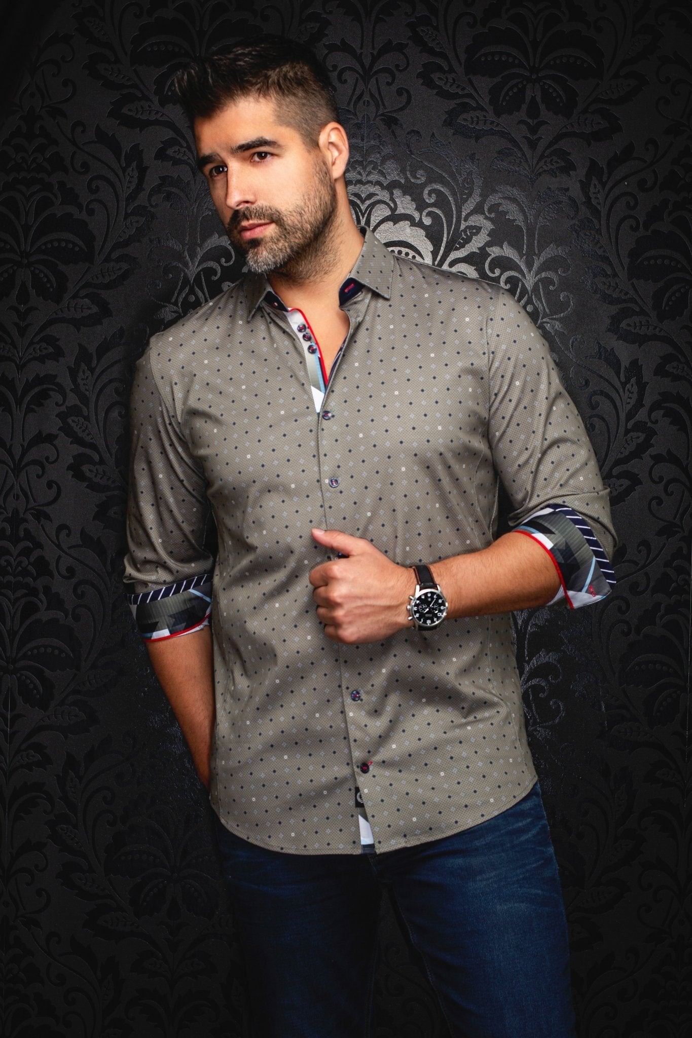 CHEMISE | CLYDE, Olive - AU NOIR