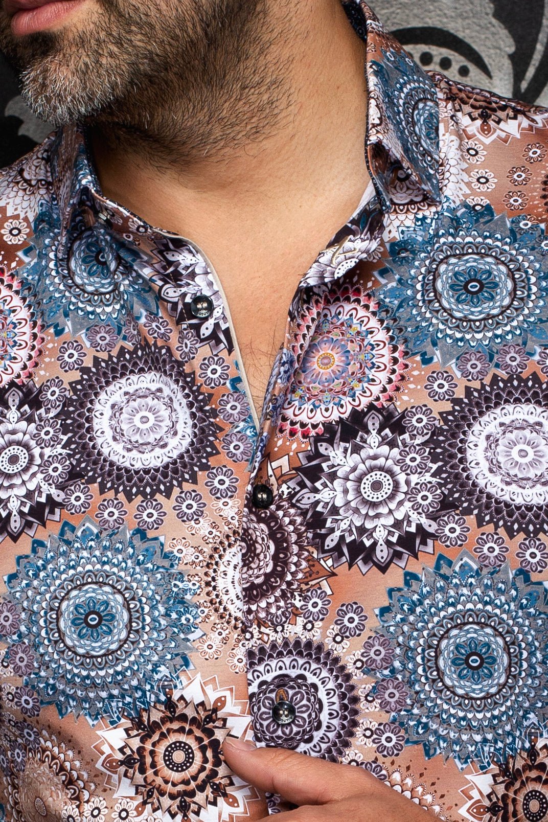 CHEMISE | COSMOCLOCK, Brown - AU NOIR