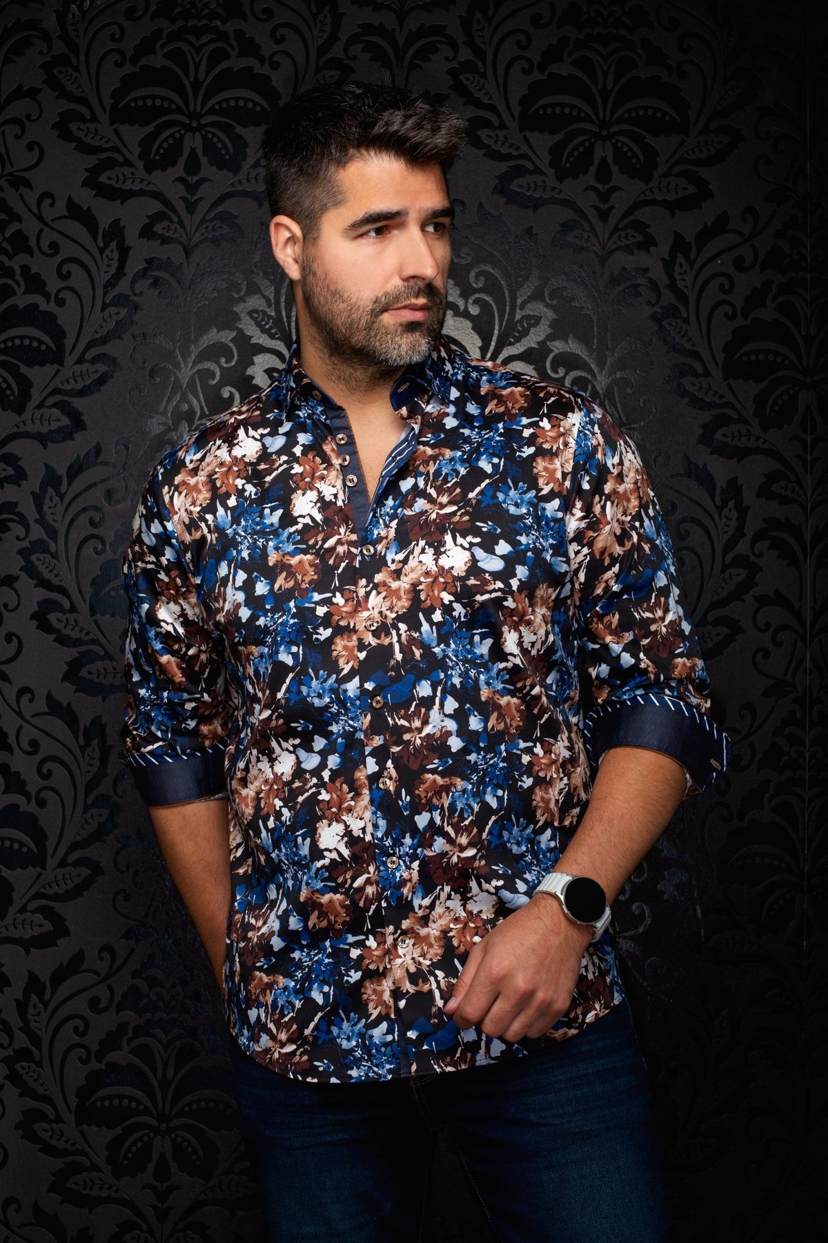 CHEMISE | DONOVAN, Navy - AU NOIR