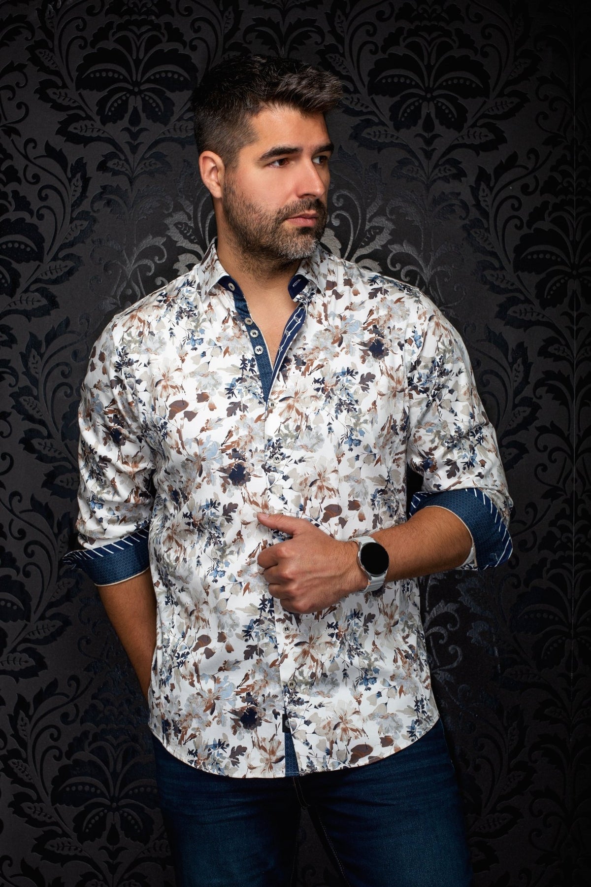CHEMISE | DONOVAN, White Stone - AU NOIR