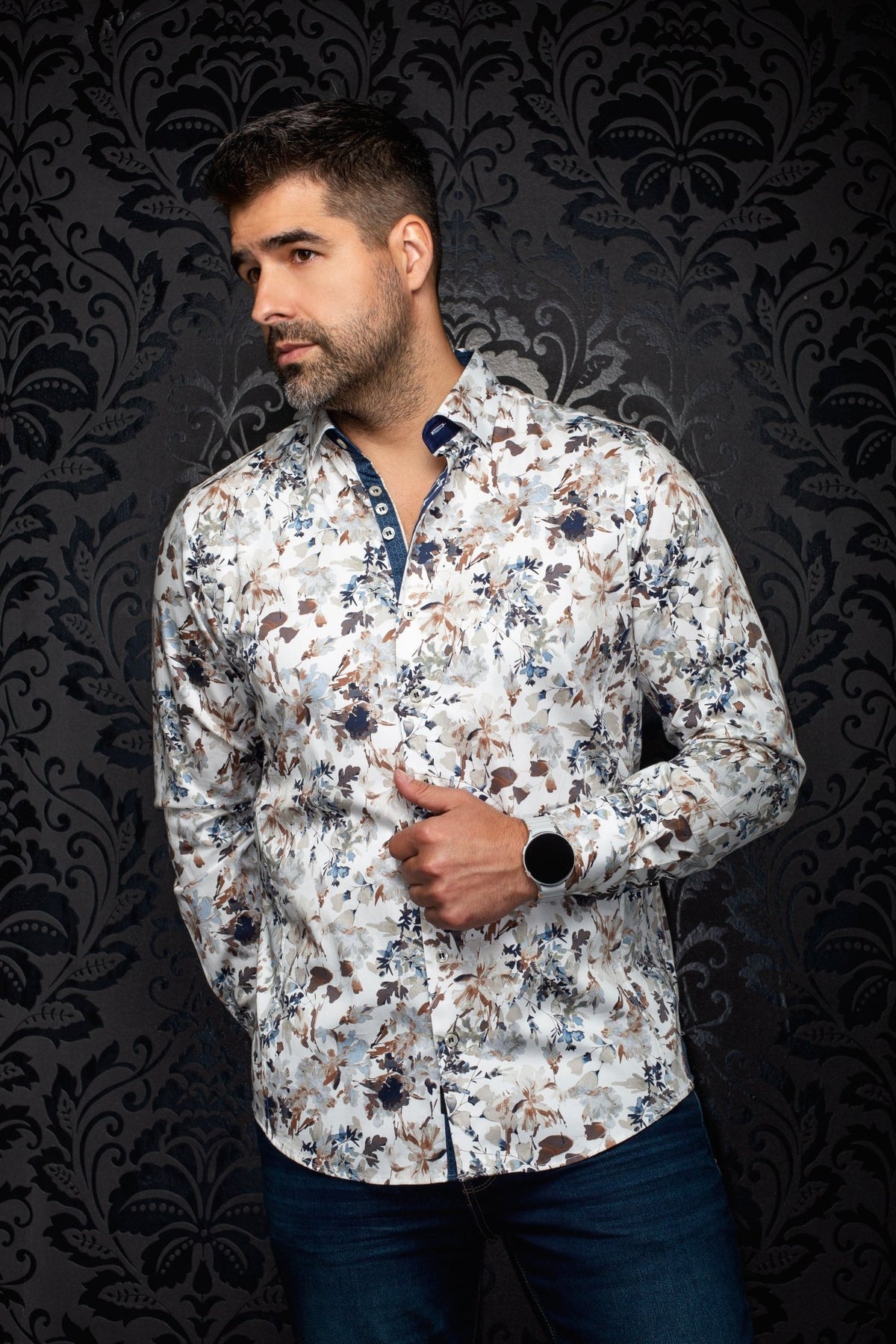 CHEMISE | DONOVAN, White Stone - AU NOIR