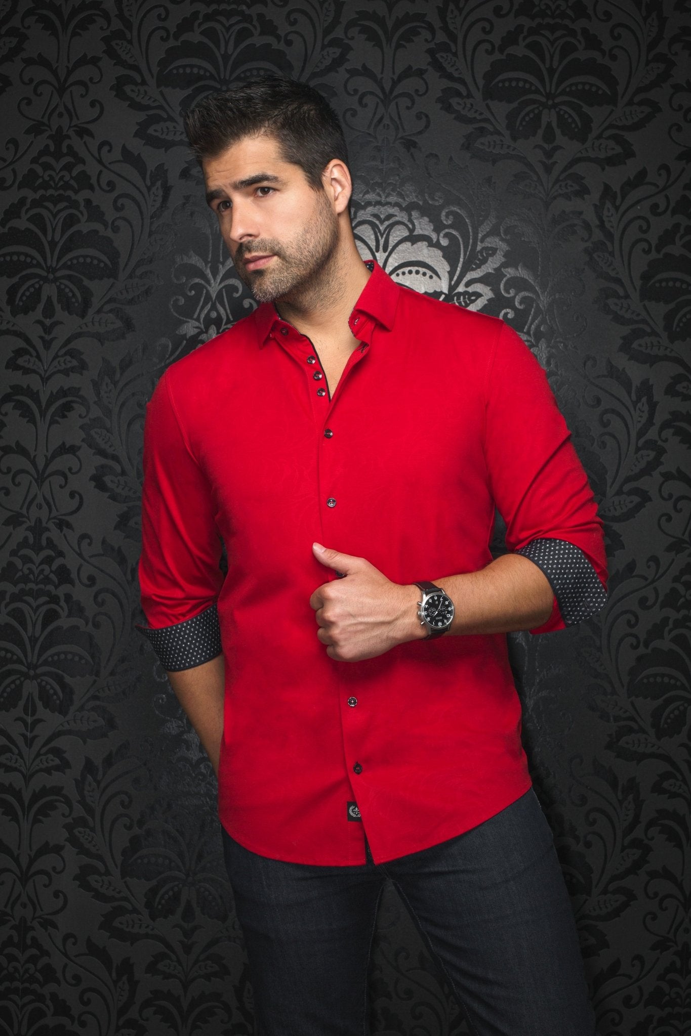 CHEMISE | DUNN, Red - AU NOIR