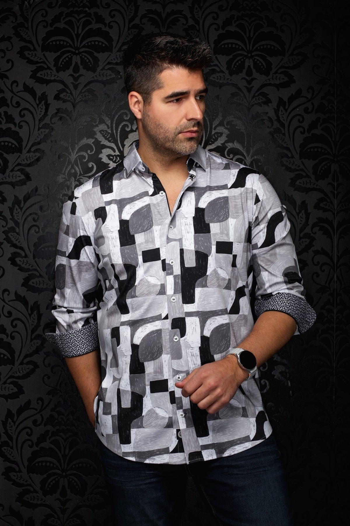 CHEMISE | GIMLET, Grey - AU NOIR