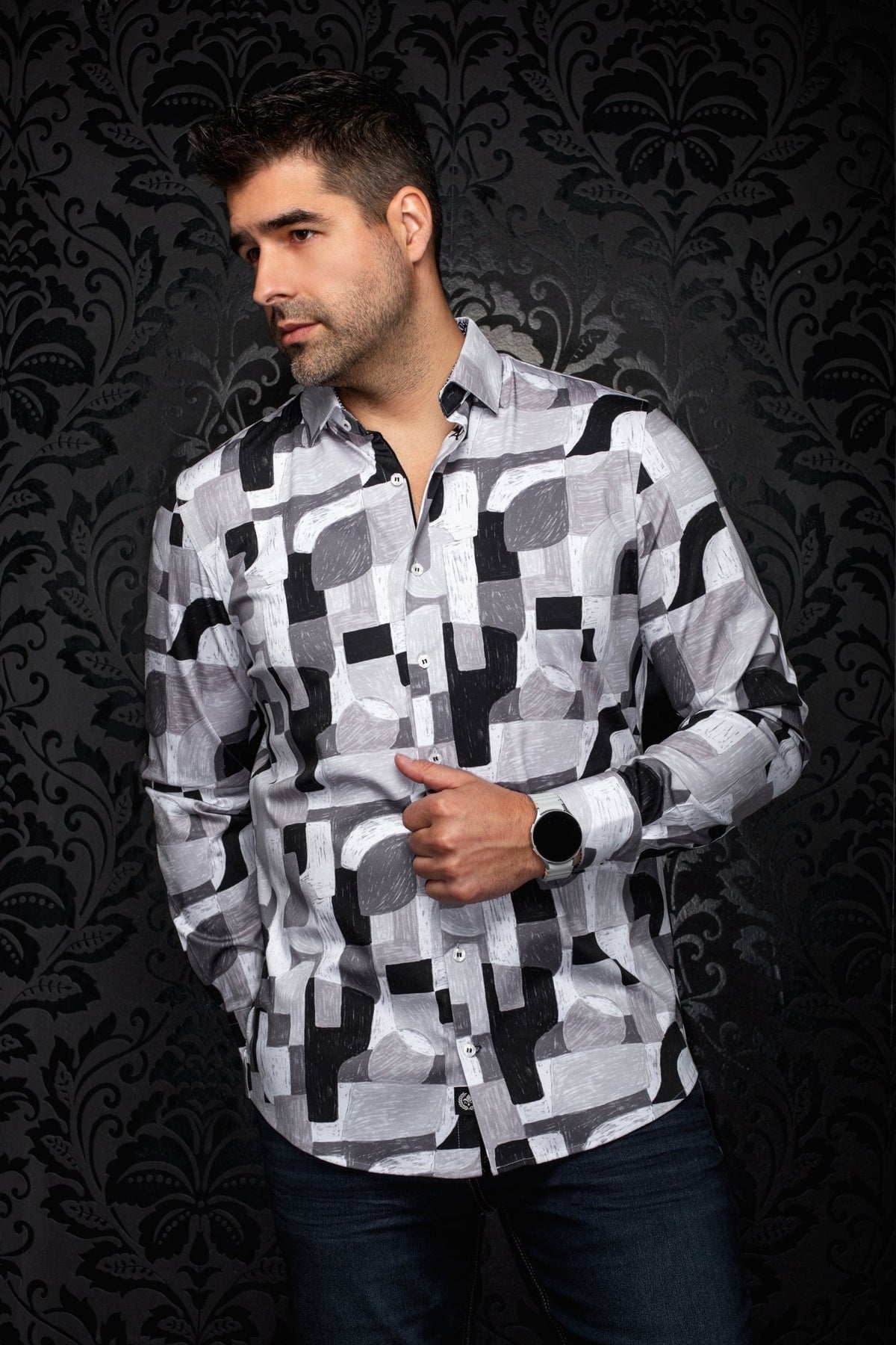 CHEMISE | GIMLET, Grey - AU NOIR