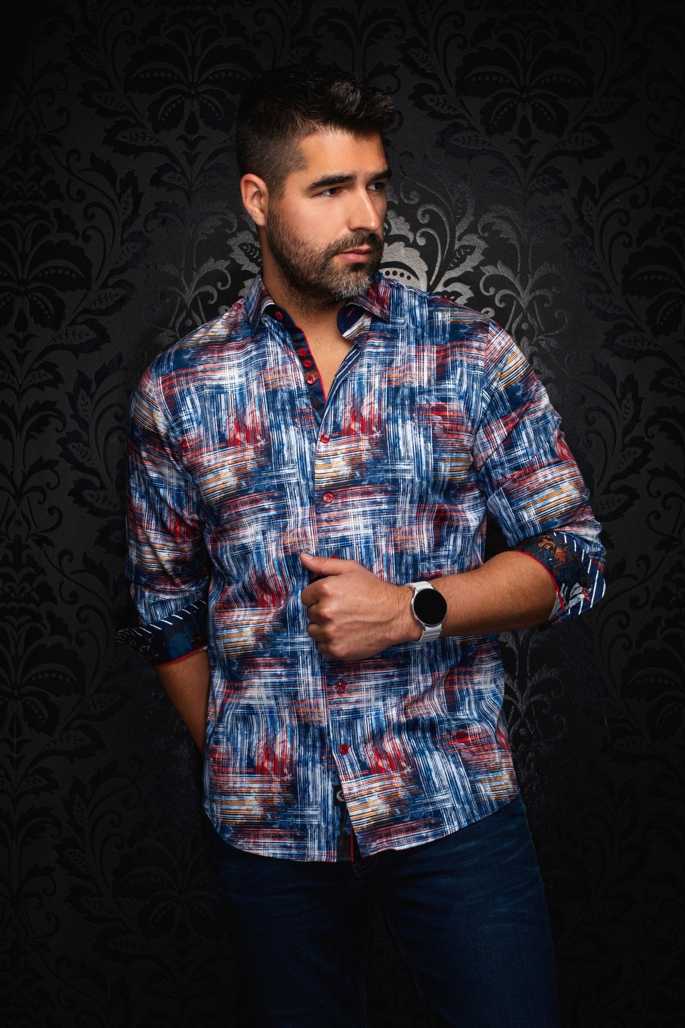CHEMISE | GRIMLOCK, Navy - AU NOIR