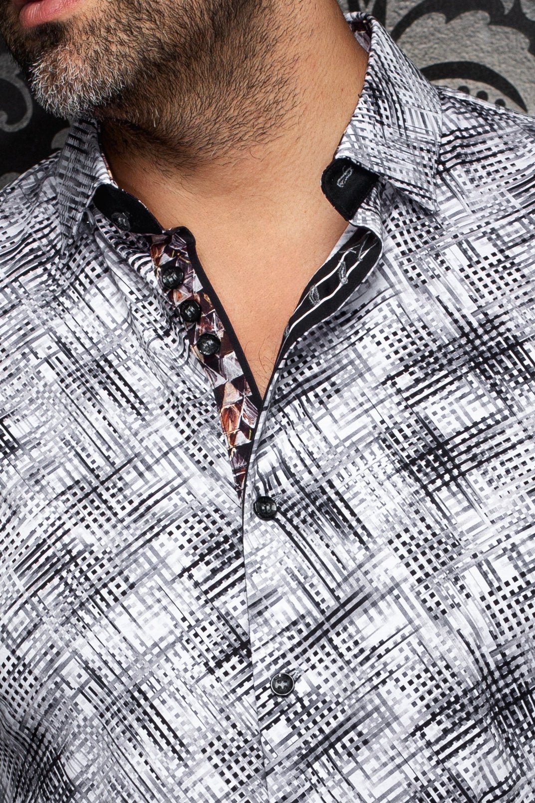CHEMISE | IGNIS, White Gray - AU NOIR