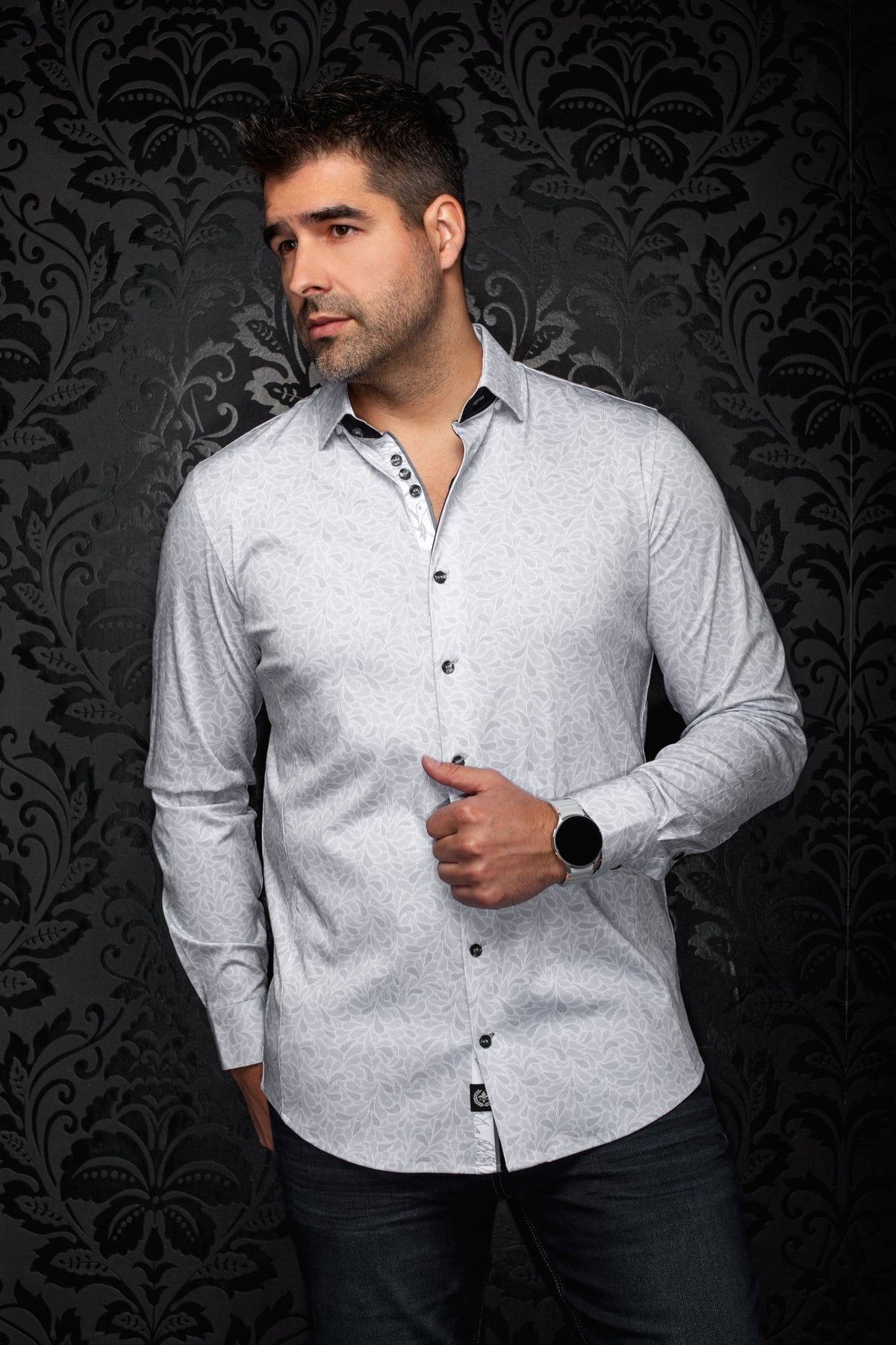 CHEMISE | ISARO, Grey - AU NOIR