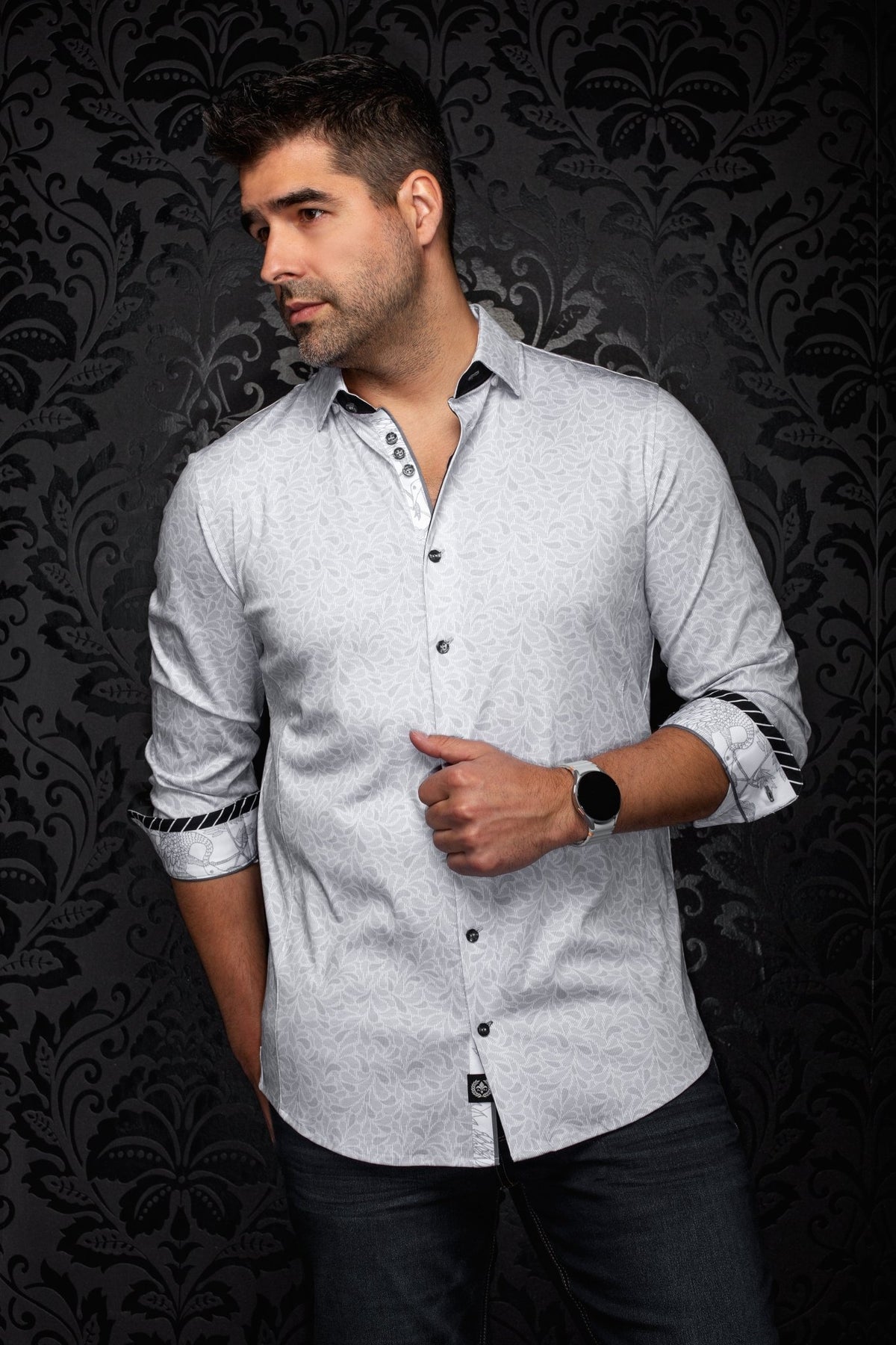 CHEMISE | ISARO, Grey - AU NOIR