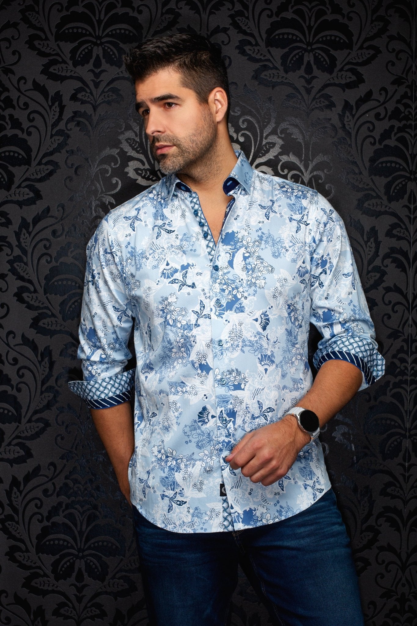 CHEMISE | JAIPUR, Light Blue - AU NOIR