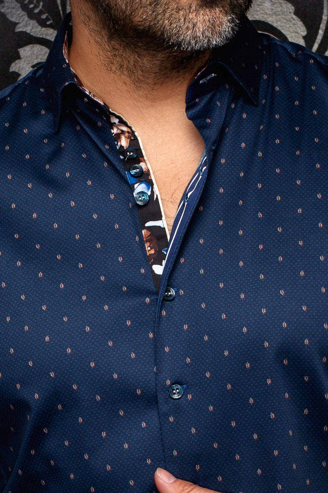 CHEMISE | JAMERSON, Navy Tobacco - AU NOIR