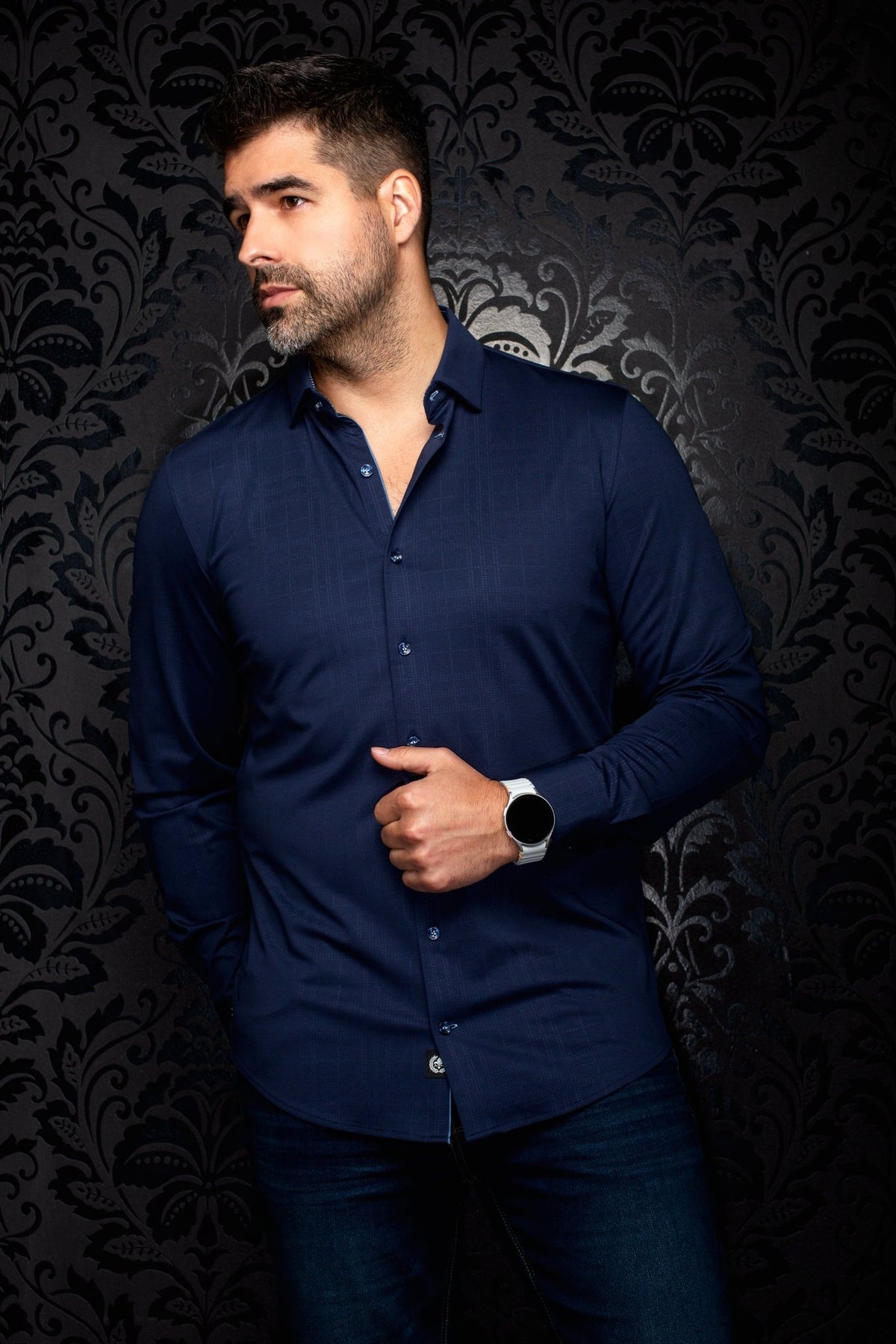 CHEMISE | KAELAN, Navy - AU NOIR