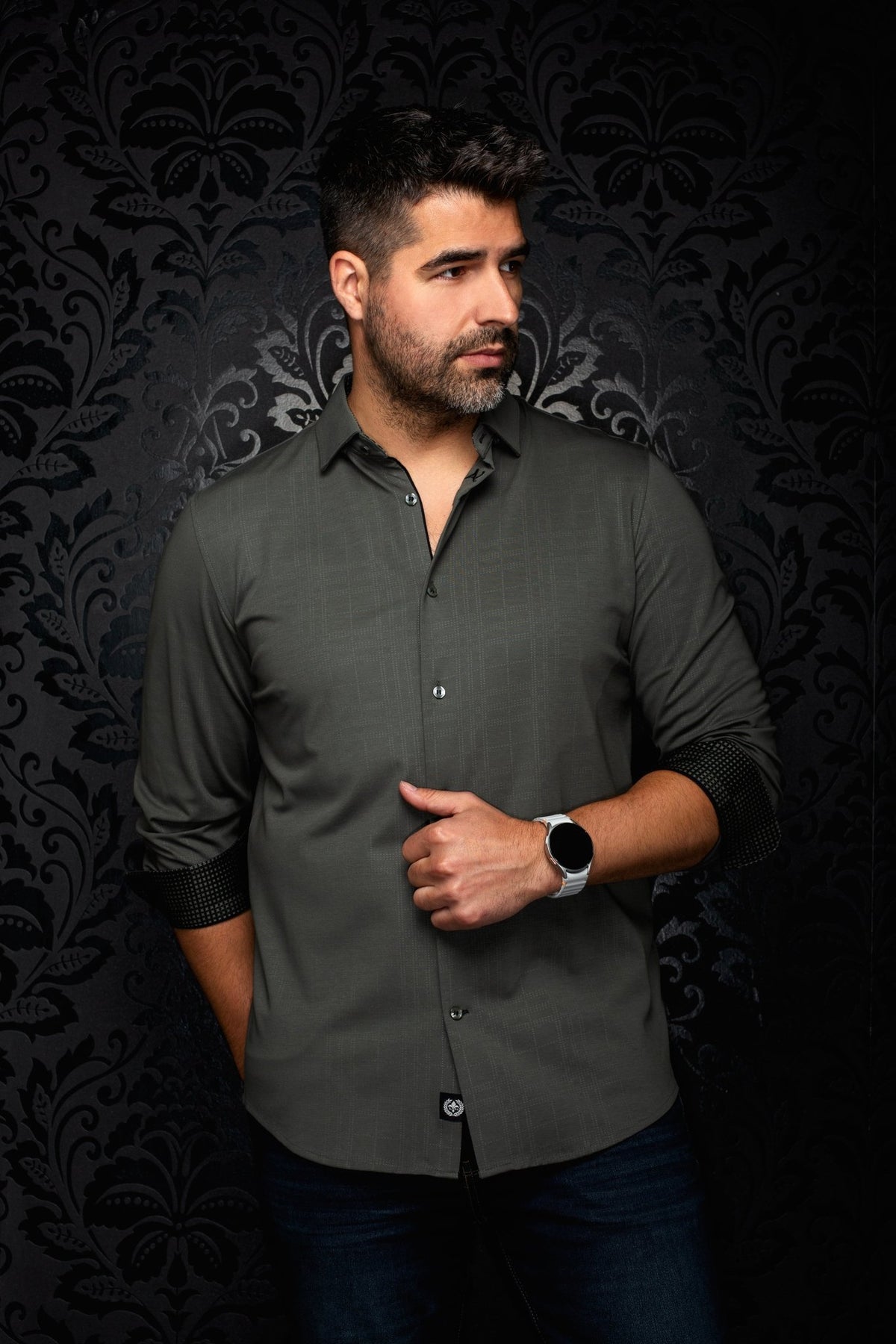 CHEMISE | KAELAN, Olive - AU NOIR