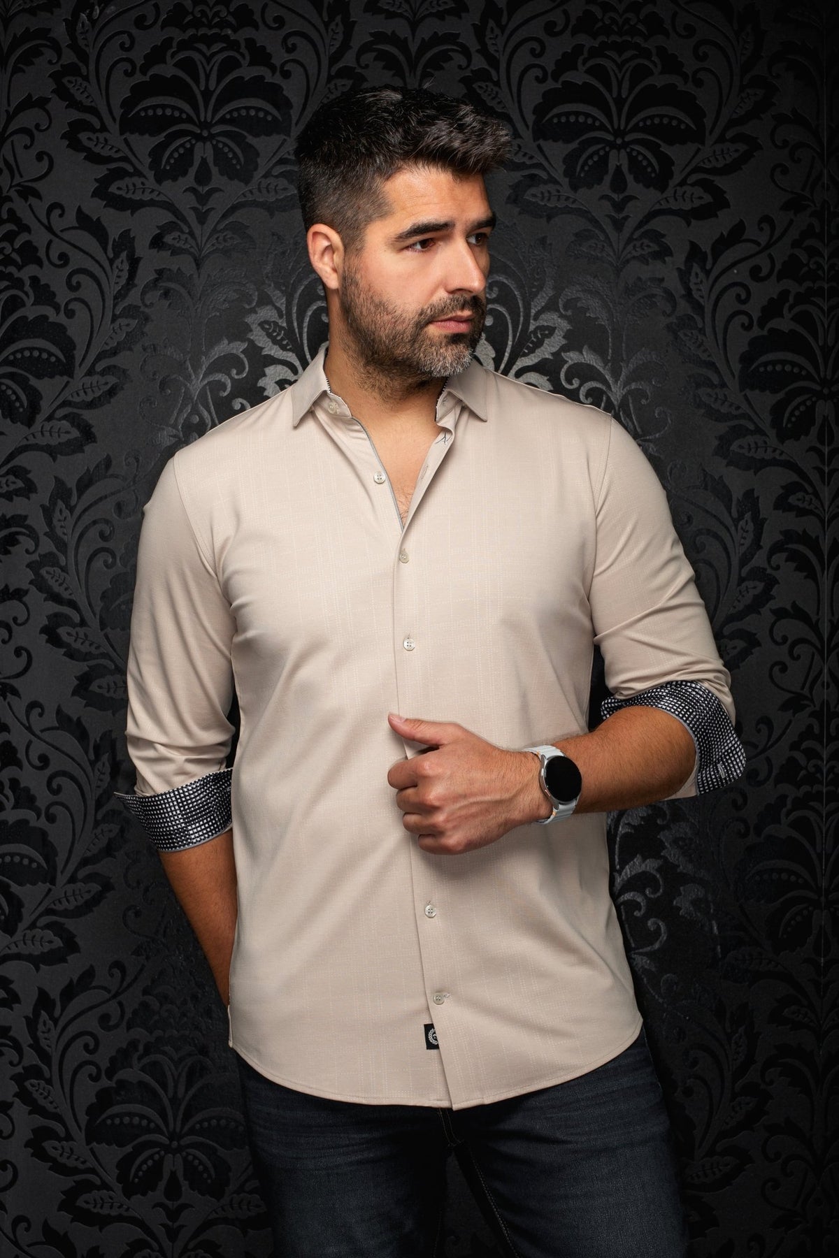 CHEMISE | KAELAN, Stone - AU NOIR