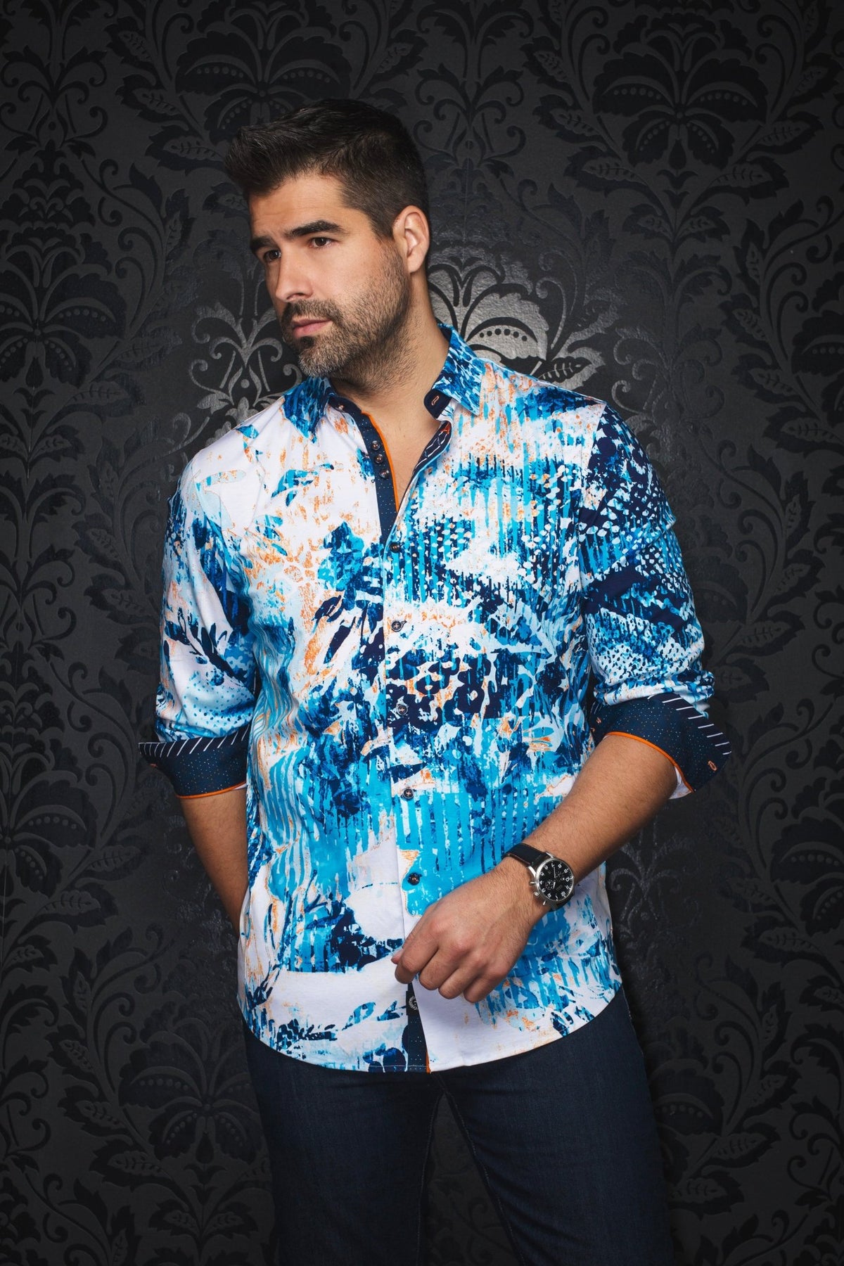 Shirt  KOREY, Blue - AU NOIR