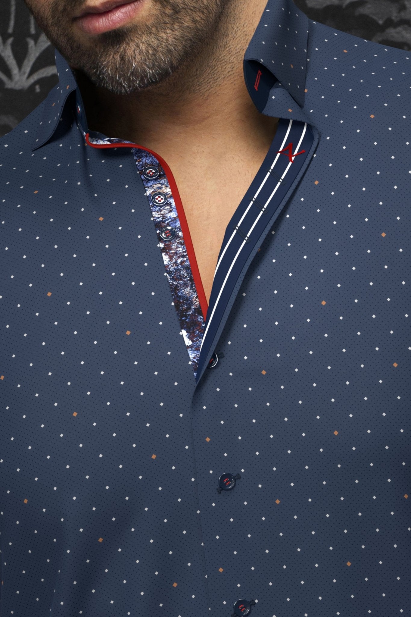 CHEMISE | LANZANI, Navy Tobacco - AU NOIR