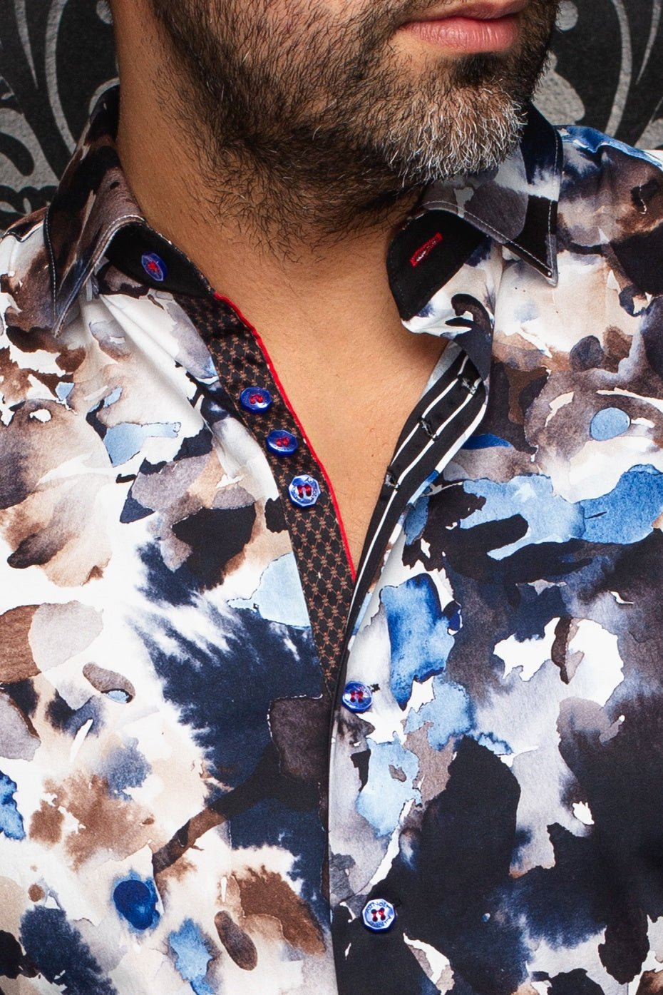 CHEMISE | MAGNUS, Blue Brown - AU NOIR