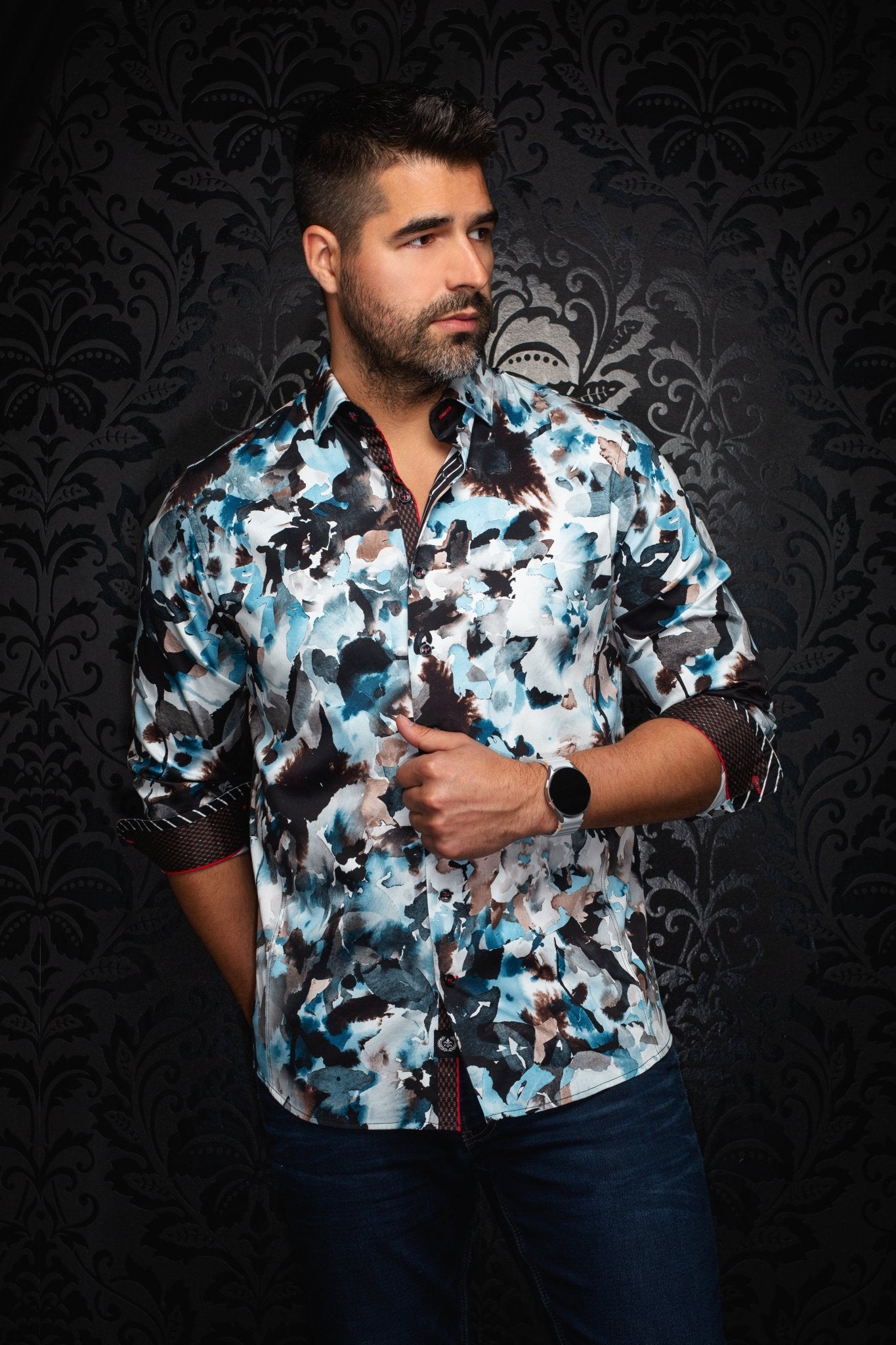 CHEMISE | MAGNUS, Turquoise - AU NOIR