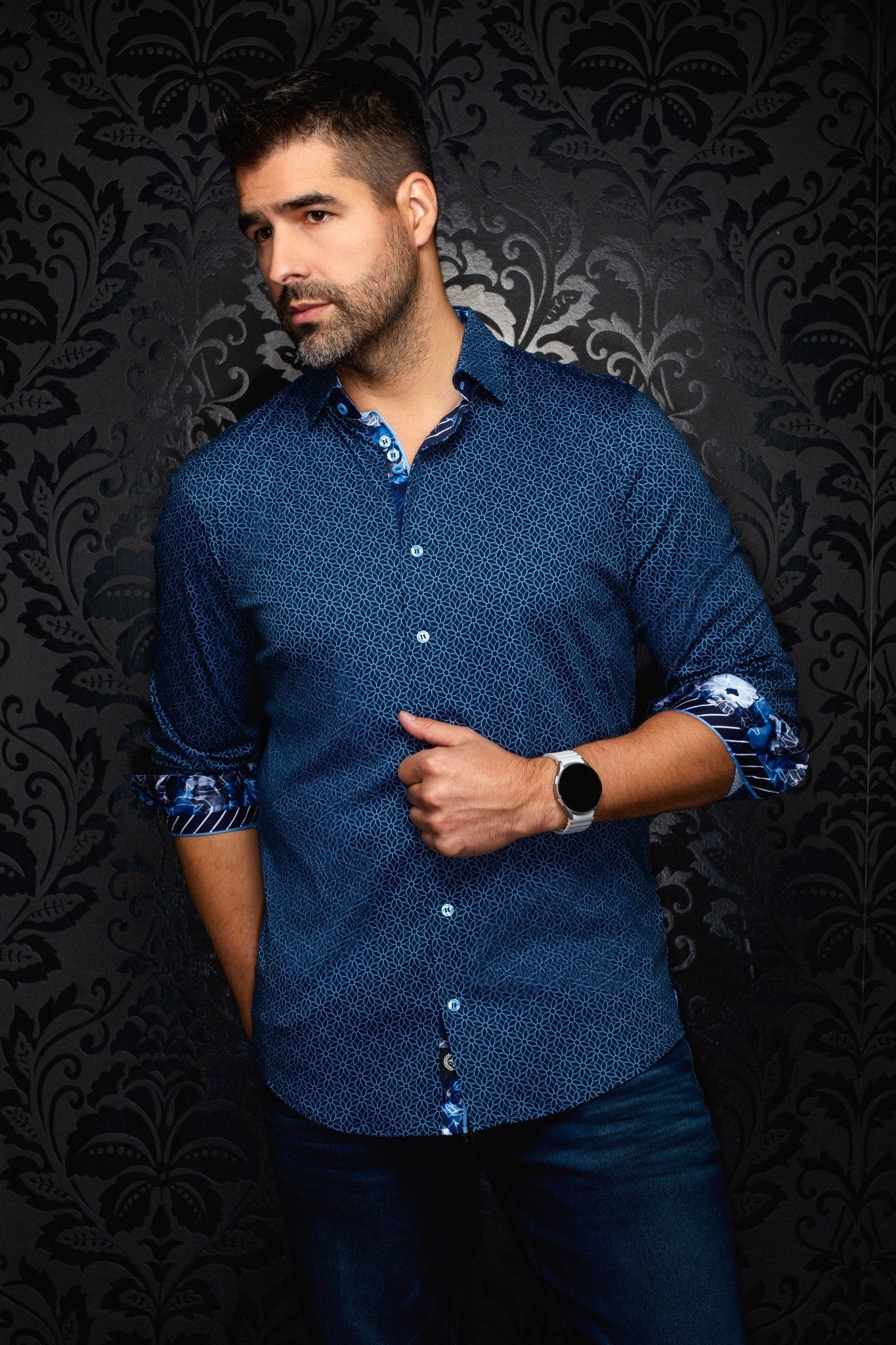 CHEMISE | NELUMBO, Navy - AU NOIR