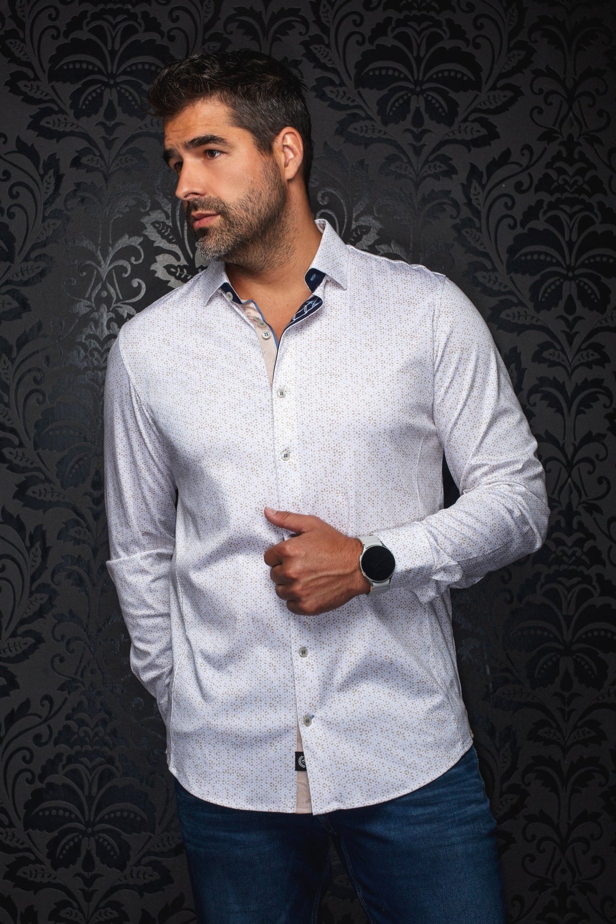 CHEMISE | NOVA, White Beige - AU NOIR