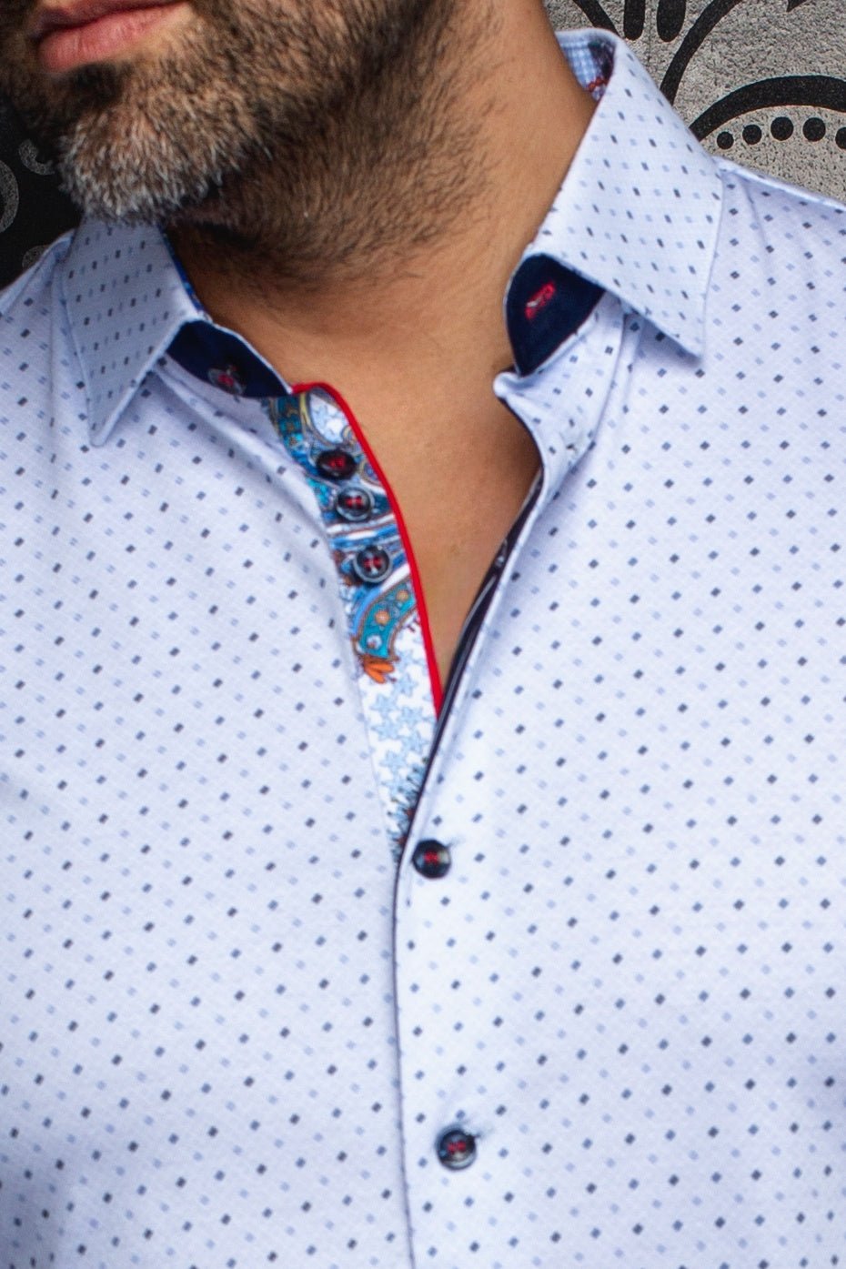 CHEMISE | OPTIMUS, White Blue - AU NOIR