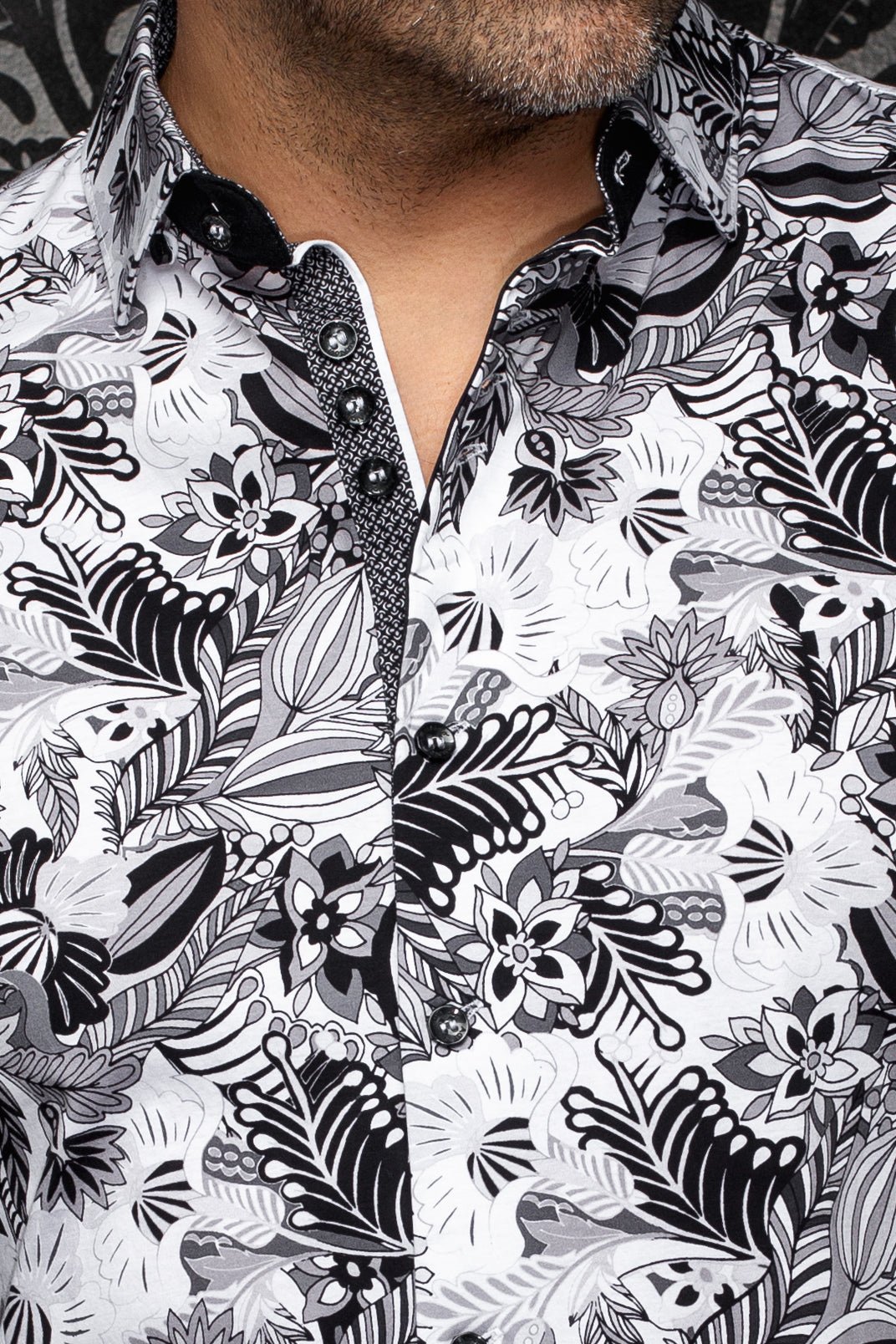 CHEMISE | OSAKA, White Black - AU NOIR