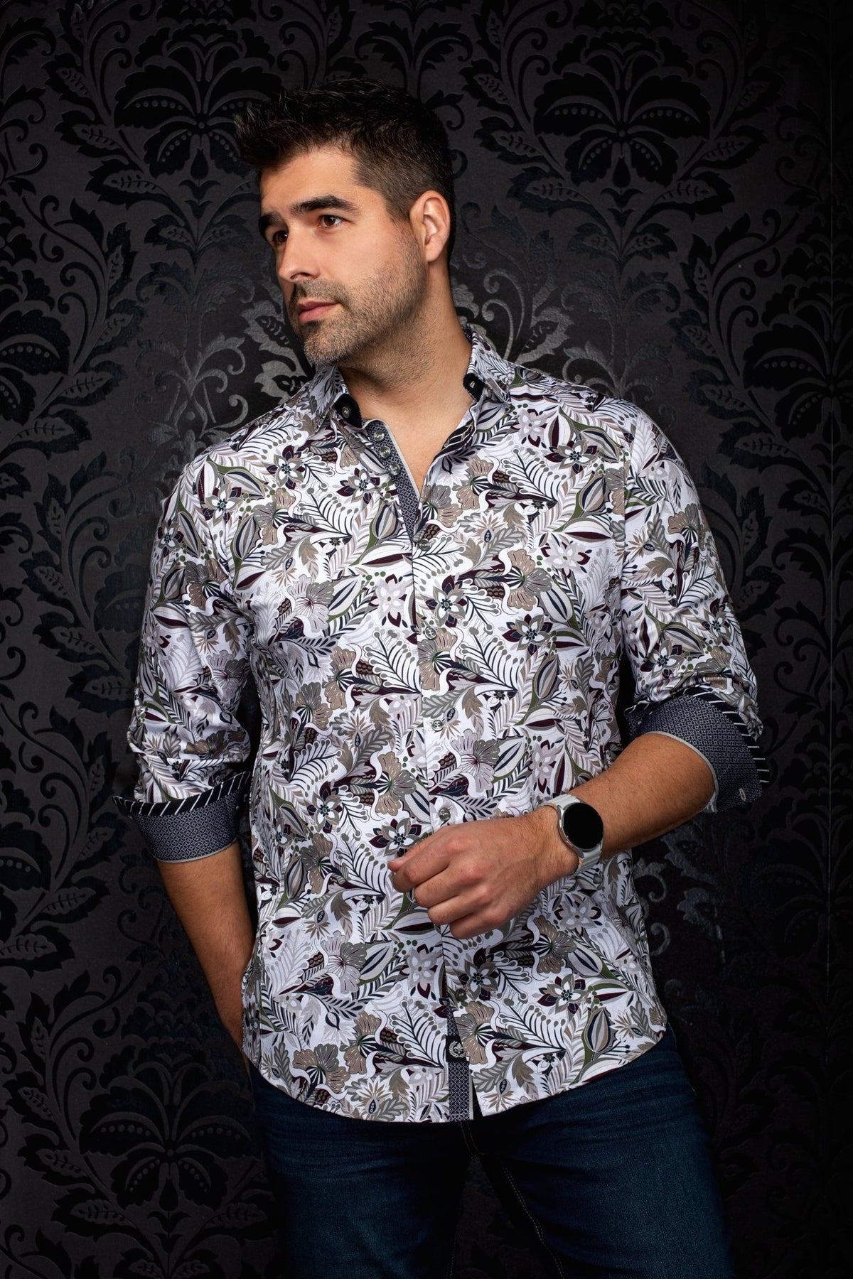 CHEMISE | OSAKA, White Khaki - AU NOIR