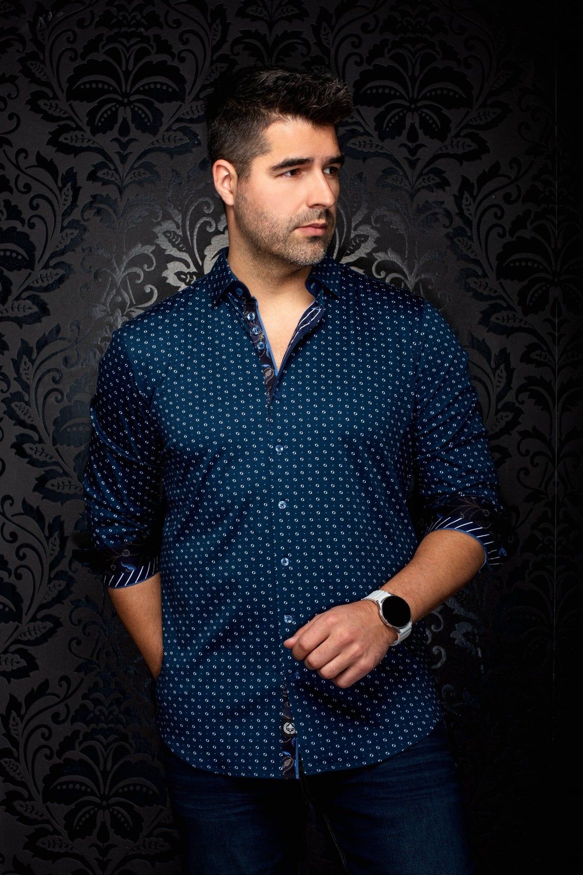 CHEMISE | PALERMO, Navy - AU NOIR