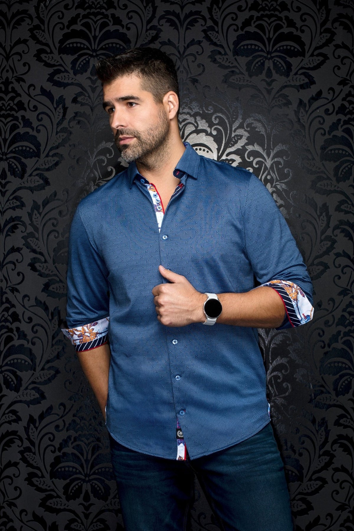 Shirt  PALMA, Navy - AU NOIR