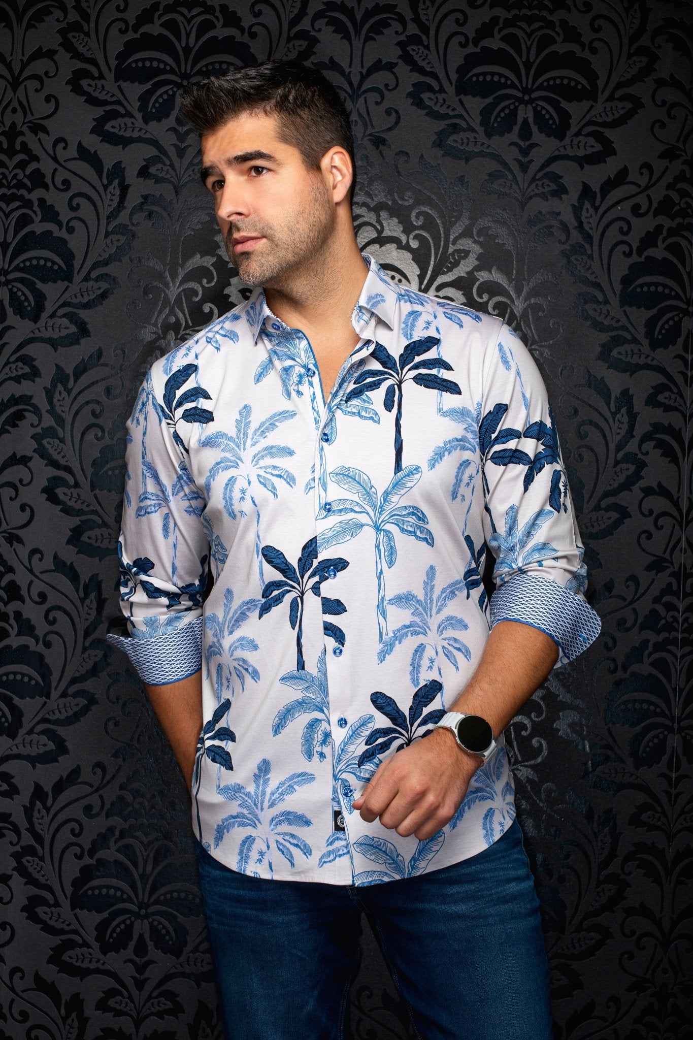 CHEMISE | PALMWAVE, Stone - AU NOIR