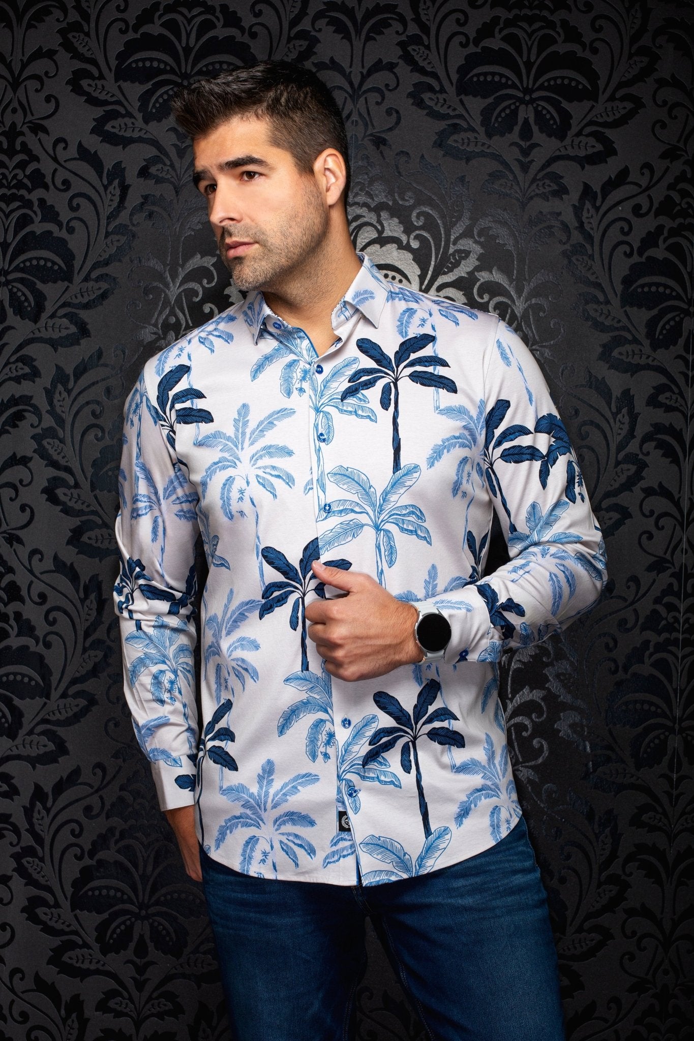 CHEMISE | PALMWAVE, Stone - AU NOIR