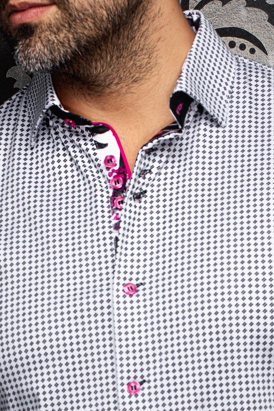 CHEMISE | POLGAR, Black Grey - AU NOIR