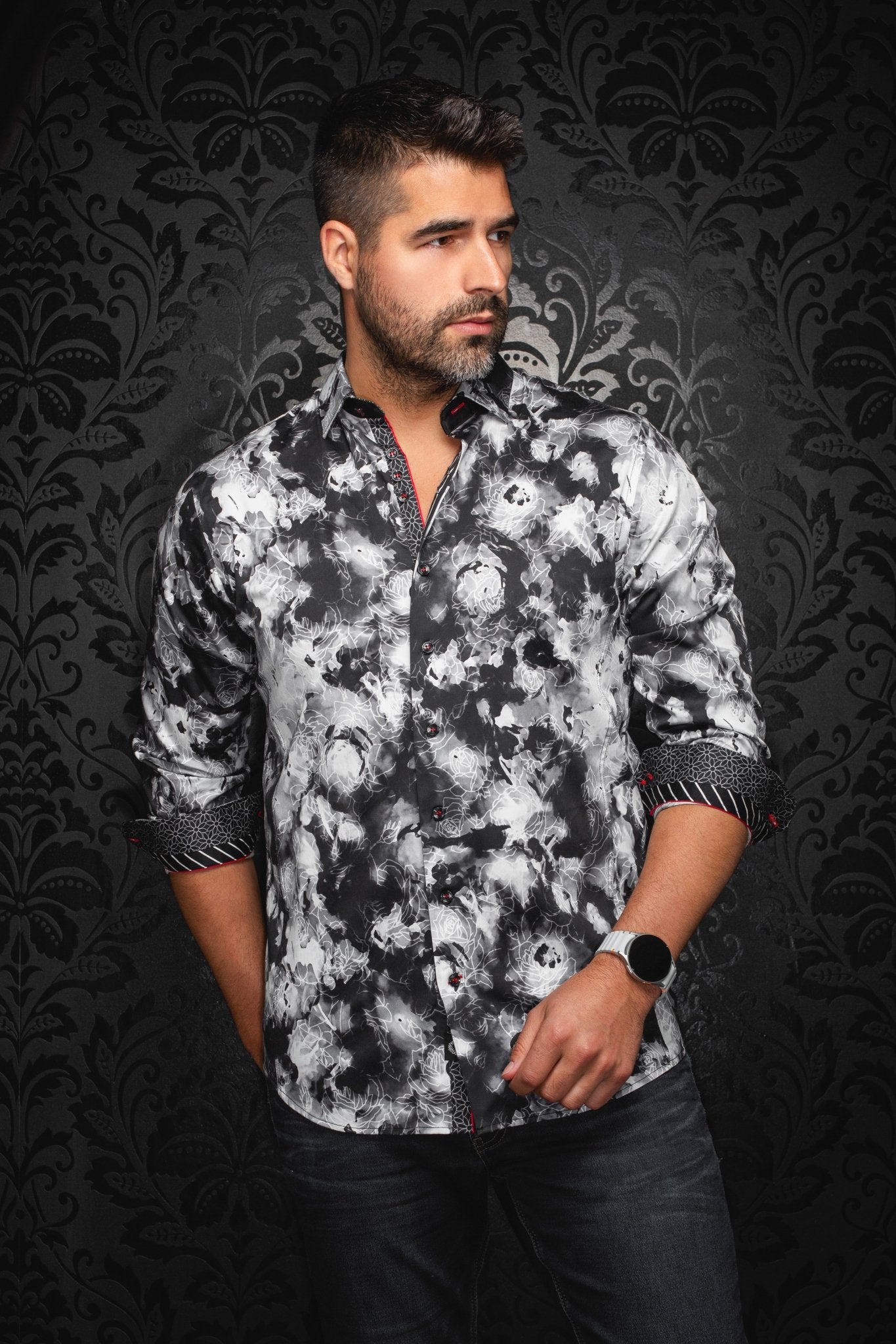 CHEMISE | ROSARUGOSA, Black White - AU NOIR
