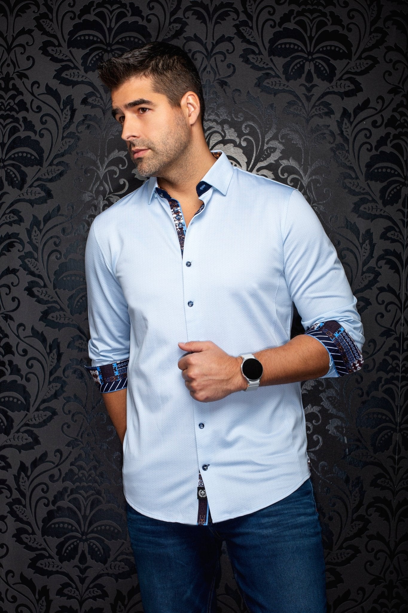 CHEMISE | SANDSTORM, Blue - AU NOIR