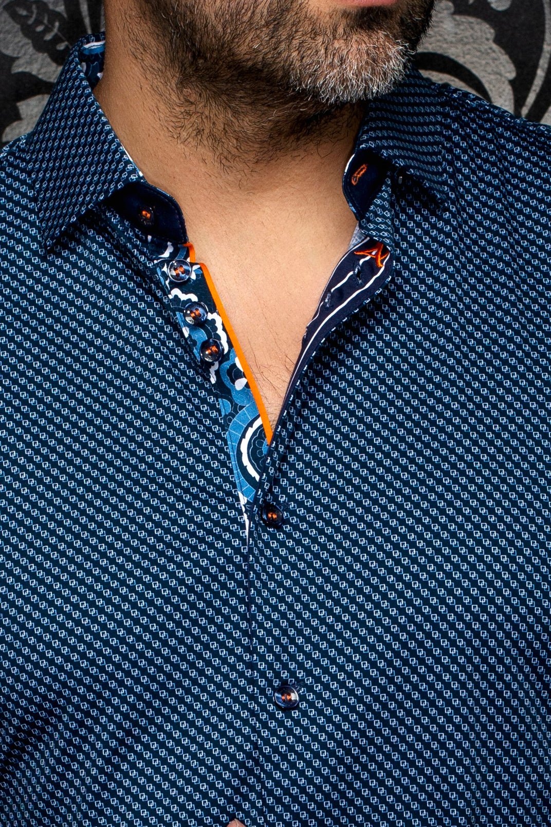 CHEMISE | SANLUCA, Navy - AU NOIR