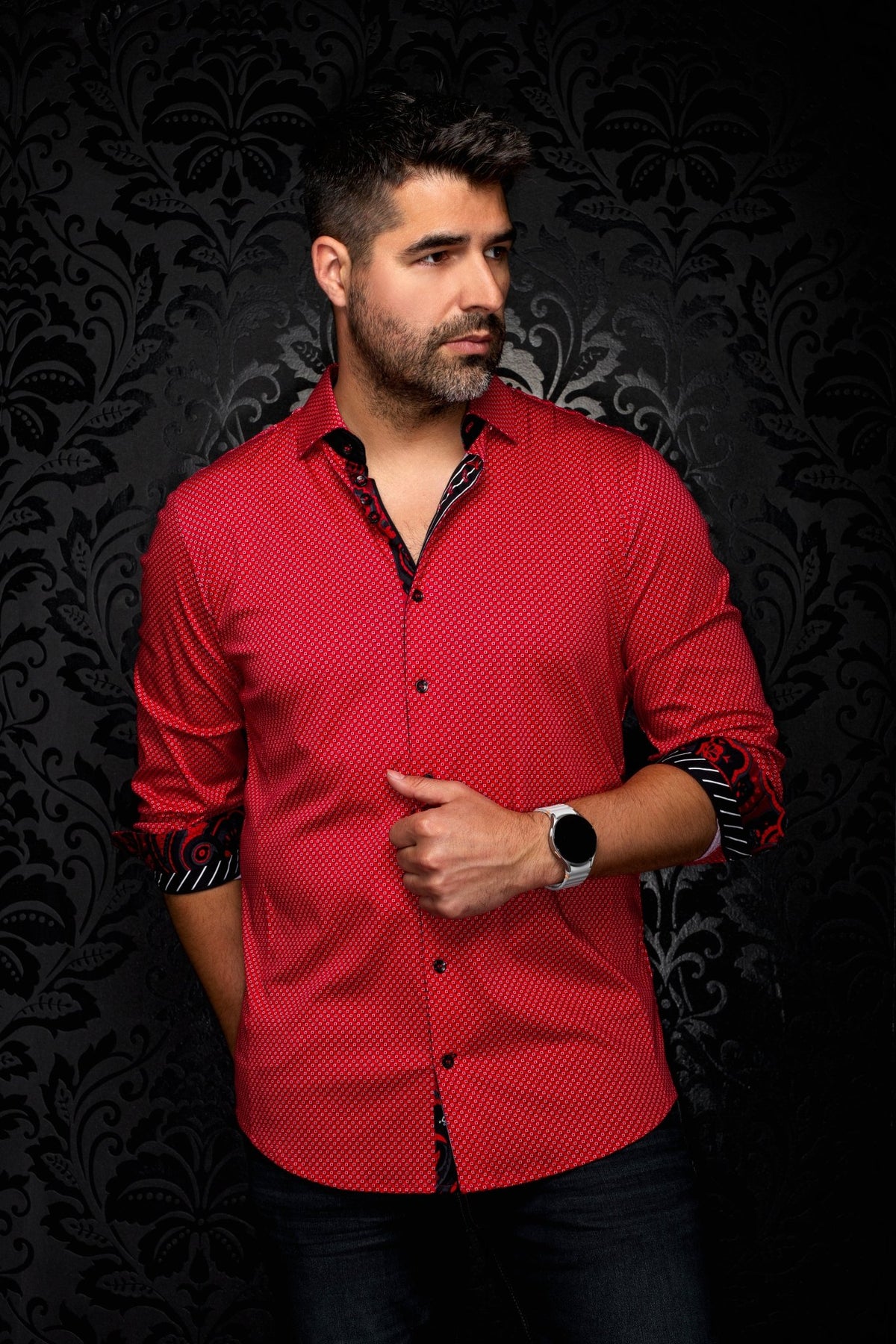 CHEMISE | SANLUCA, Red - AU NOIR