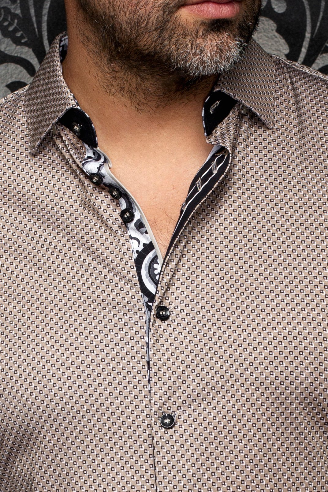 CHEMISE | SANLUCA, Stone - AU NOIR