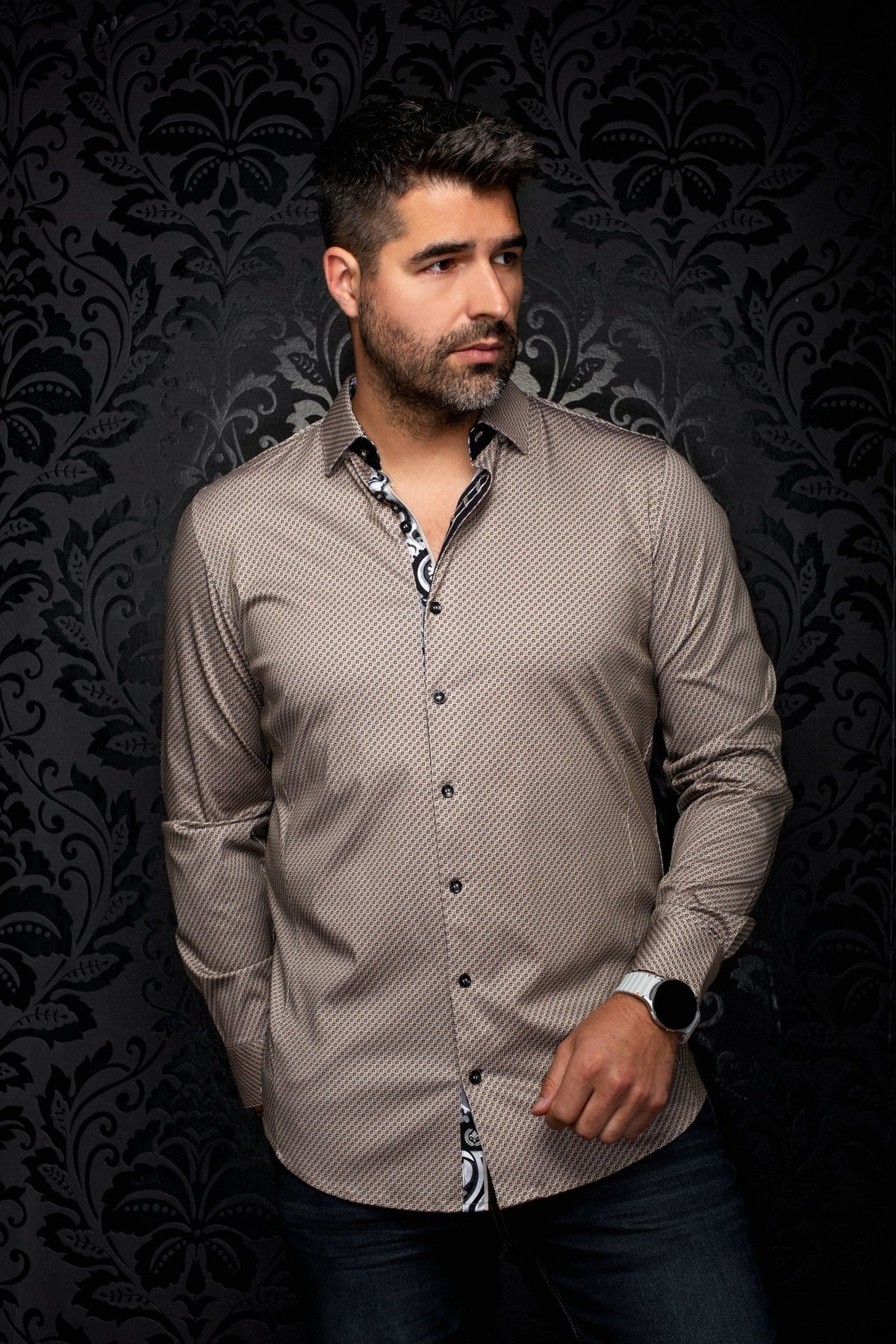 CHEMISE | SANLUCA, Stone - AU NOIR