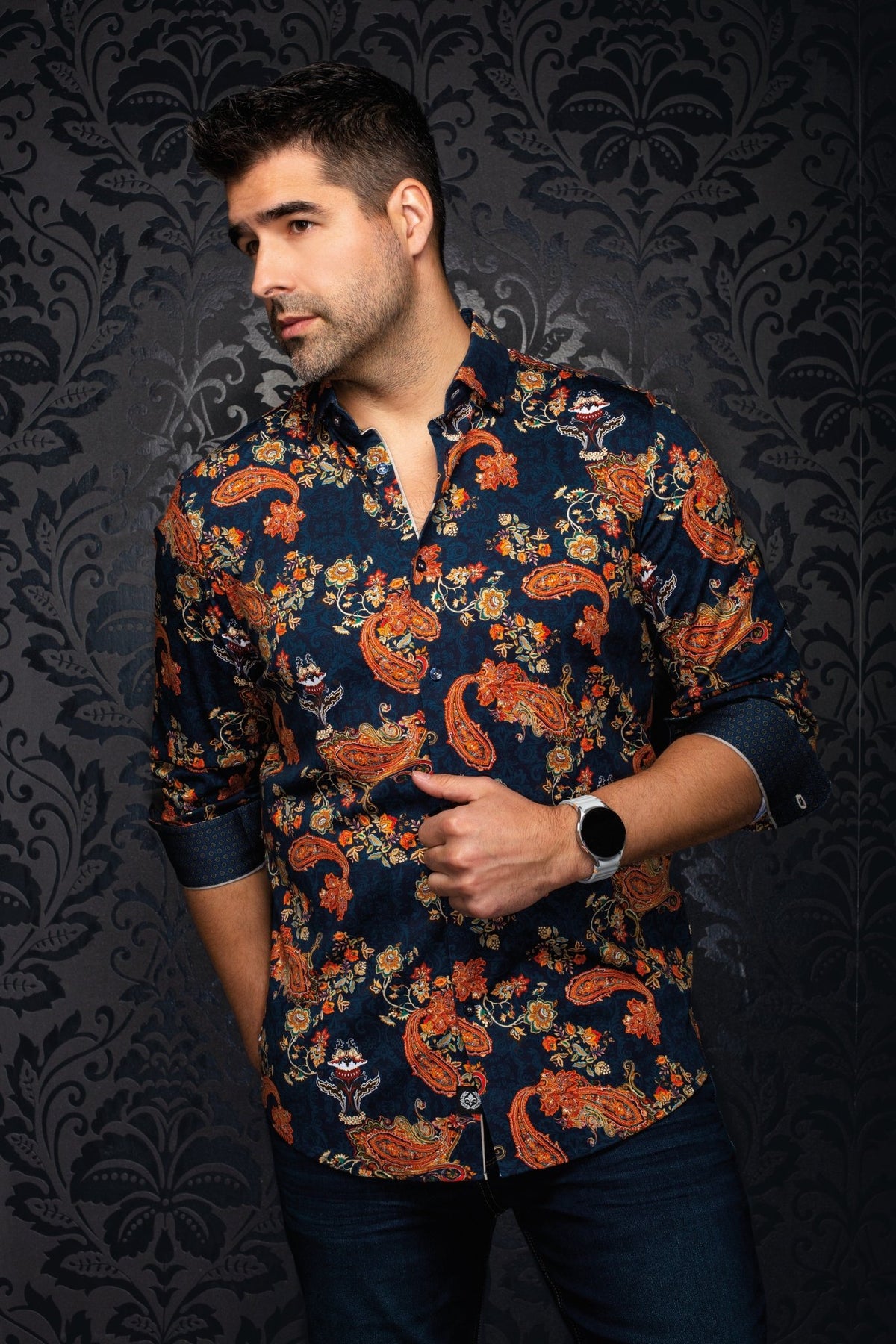 CHEMISE | SIENNA, Navy - AU NOIR