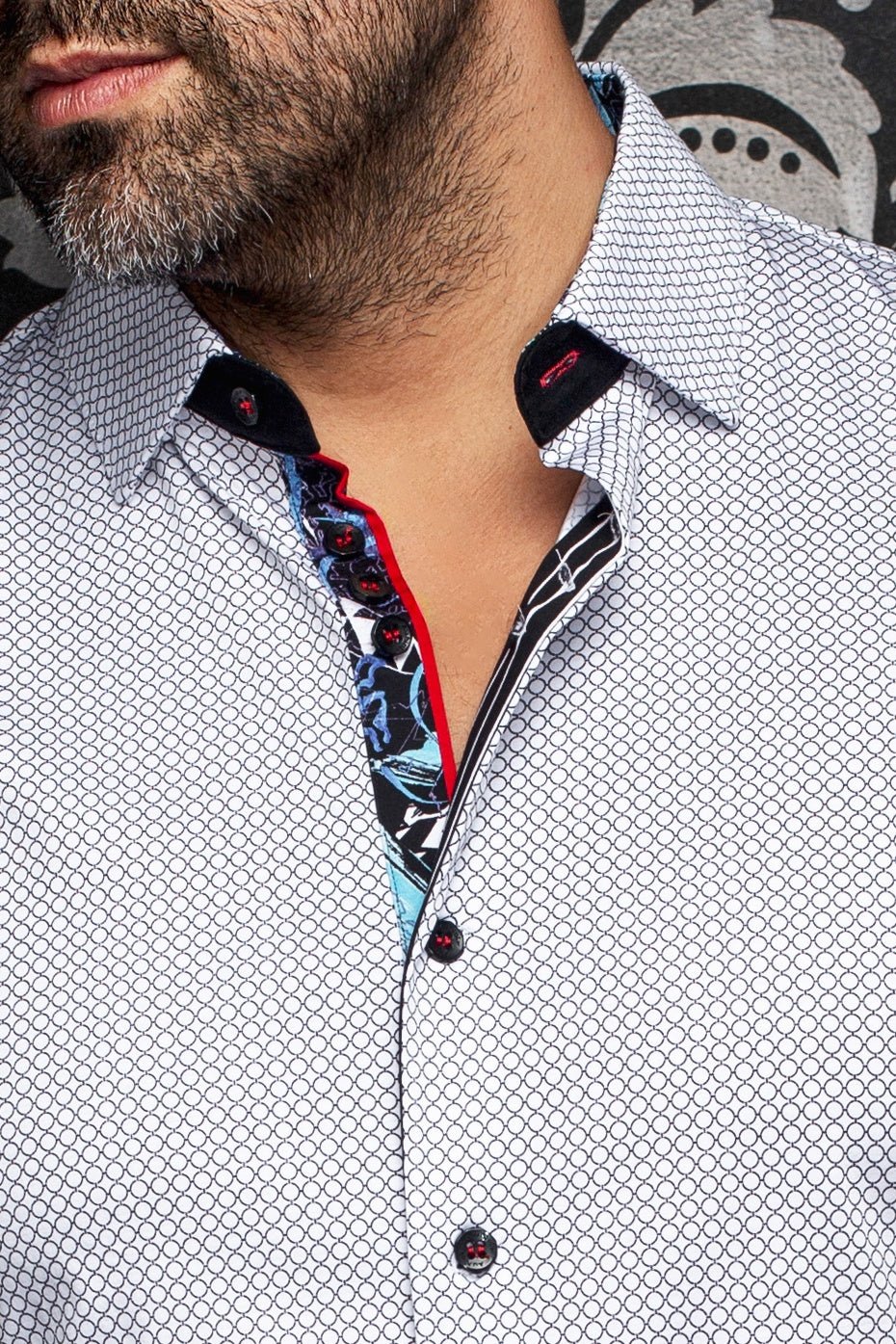 Shirt  SUNDANCE, White Black - AU NOIR