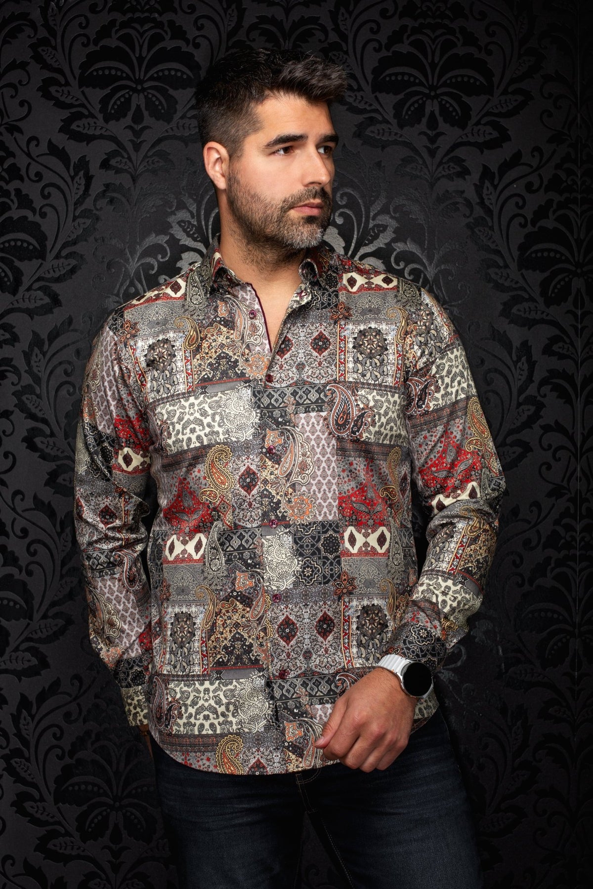 CHEMISE | TITAN, Grey Orange - AU NOIR