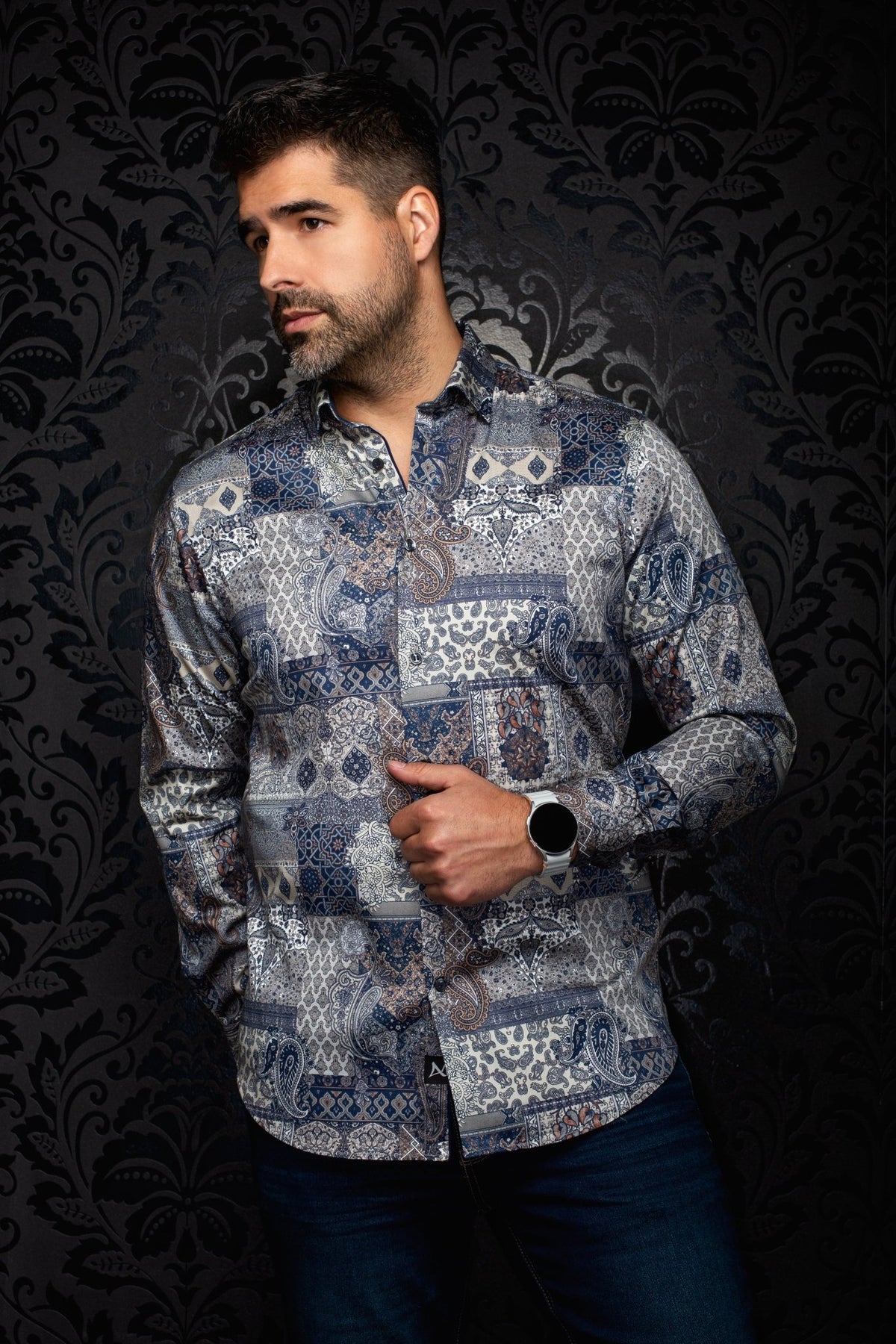 CHEMISE | TITAN, Navy Taupe - AU NOIR