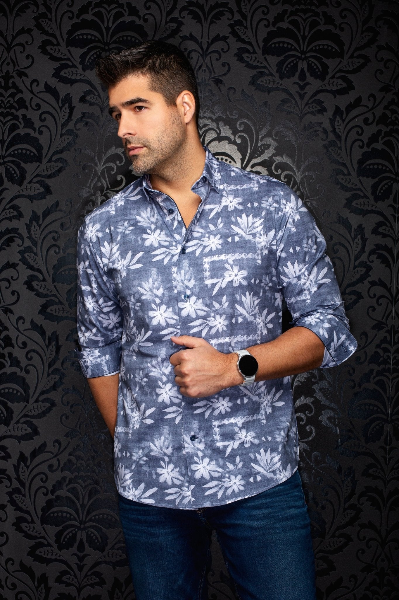 CHEMISE | TRAVIS, Denim - AU NOIR