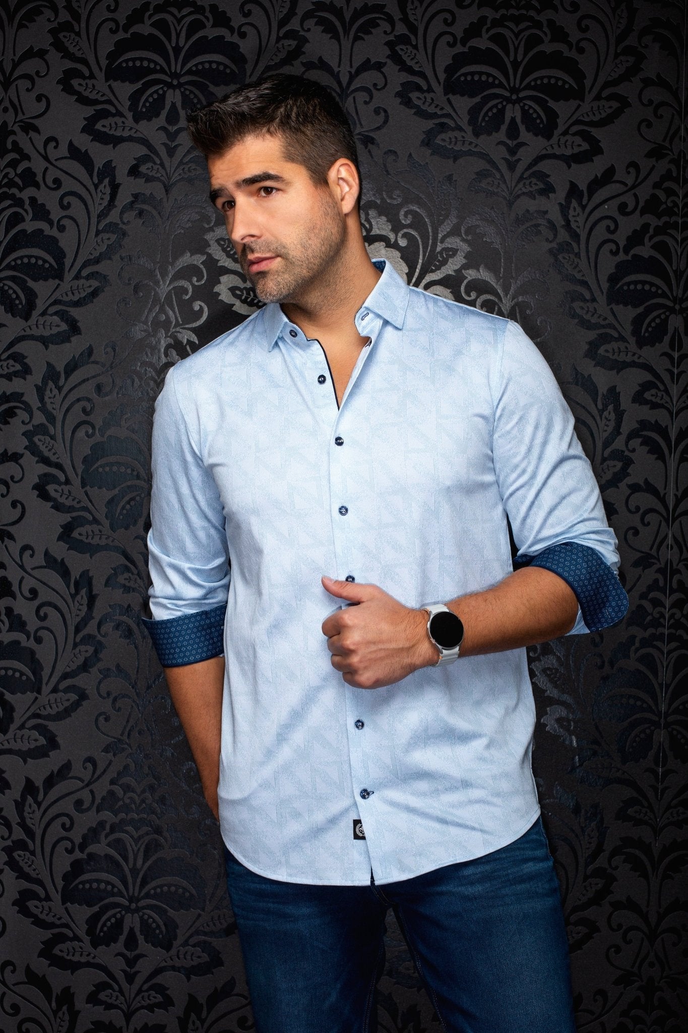 CHEMISE | YUCCA, Blue - AU NOIR