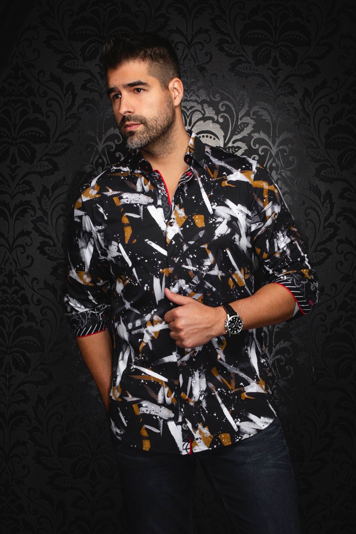 Shirt  ZANDER, Black - AU NOIR