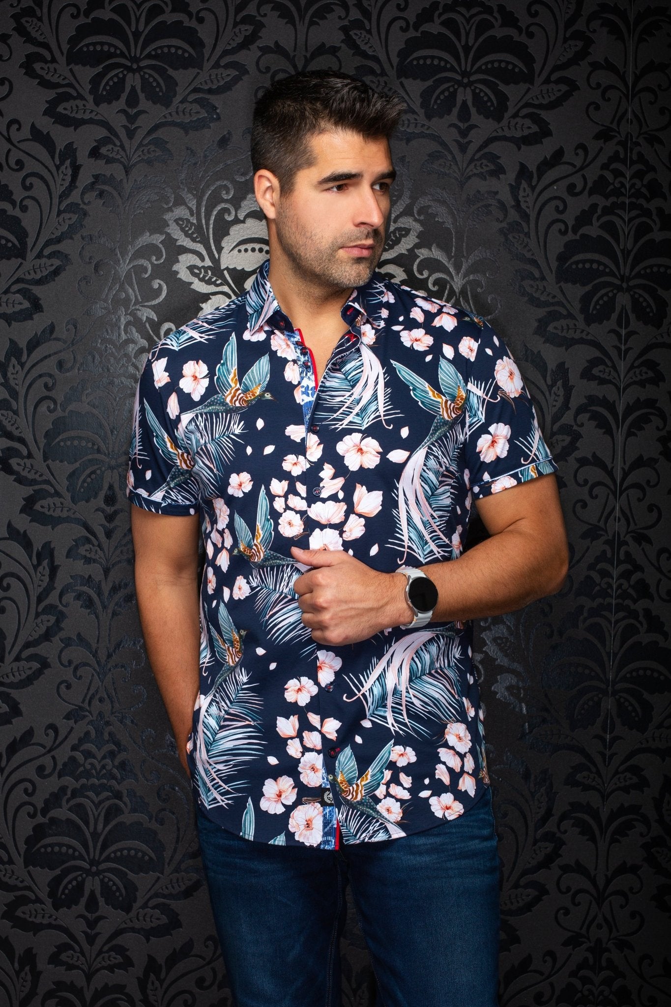 MANCHES COURTES EXTENSIBLE | BRASILIA, Navy - AU NOIR