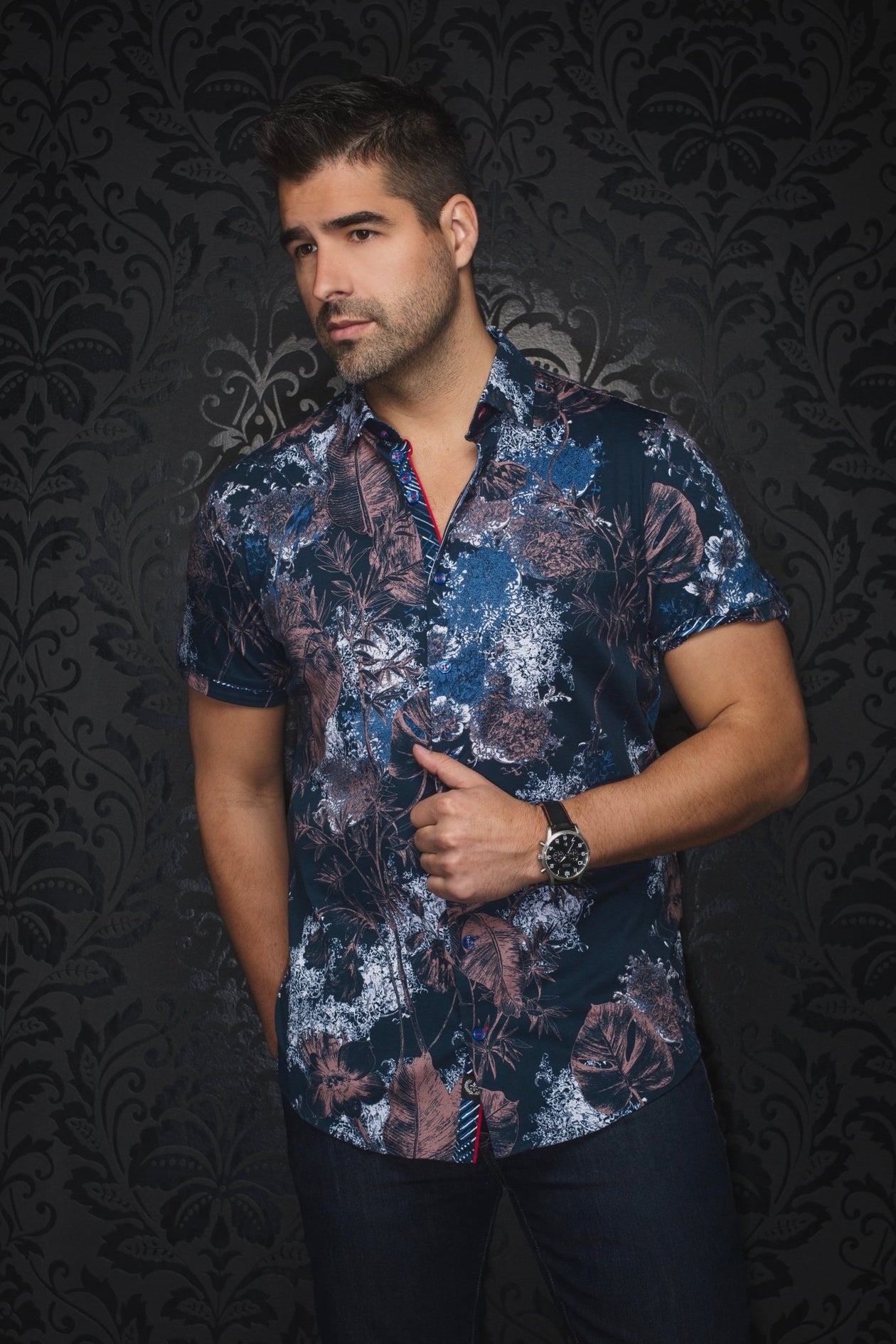 enro short sleeve dress shirts Enro Non-Iron Point Collar Dress Shirt