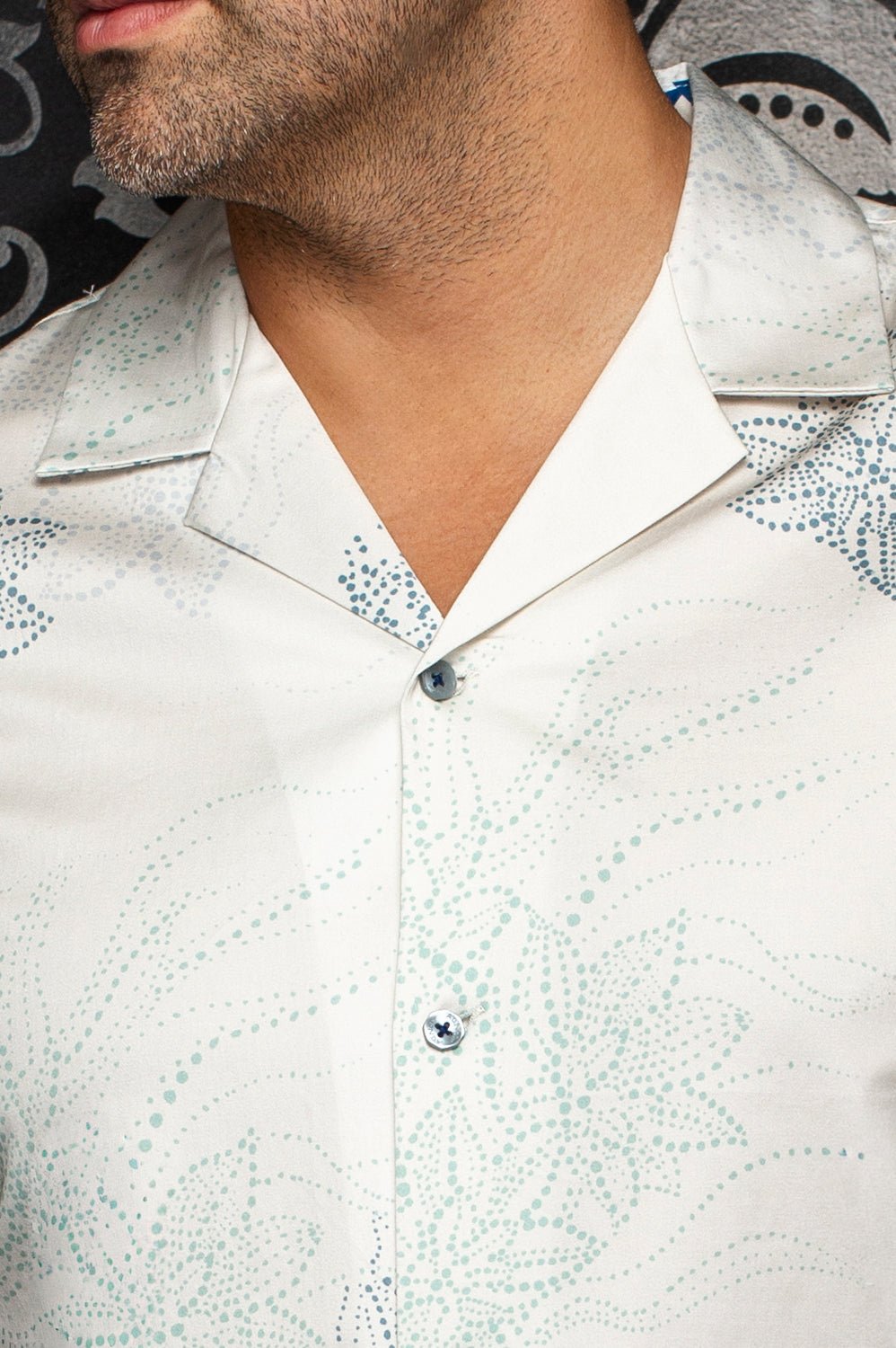 Manches Courtes Flat Collar | SANDY, Cream - AU NOIR