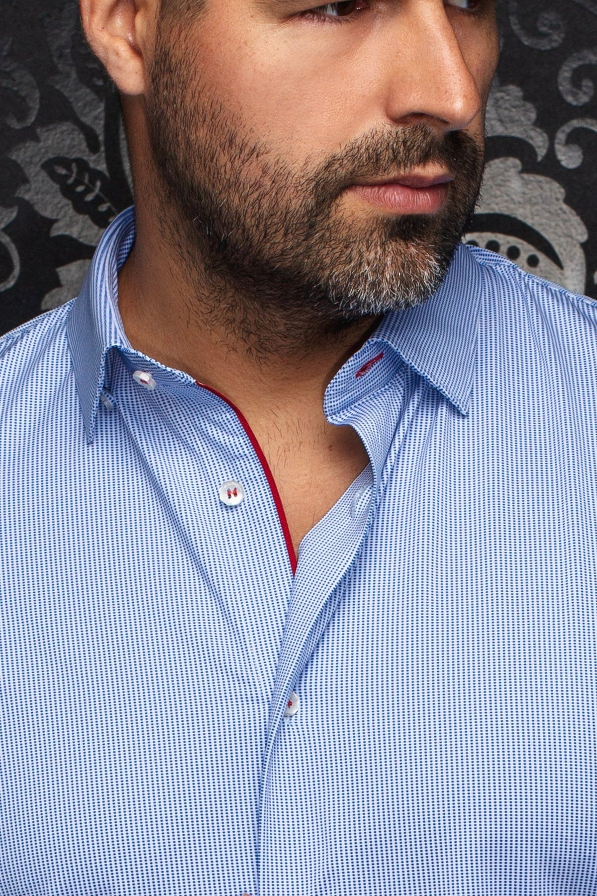MANGA CORTA DE NYLON | GALVIN, azul claro - AU NOIR
