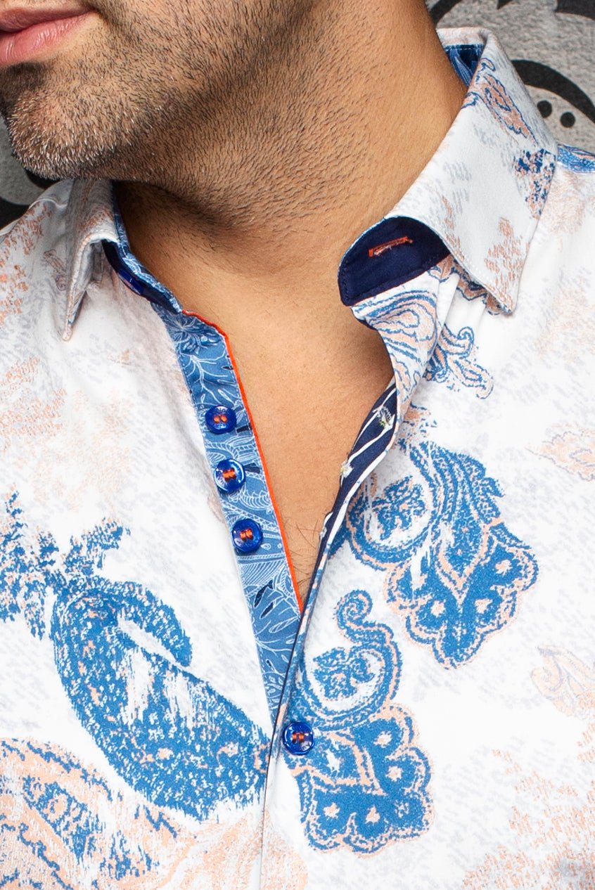 Manches Courtes | WATERFORD, White Orange - AU NOIR